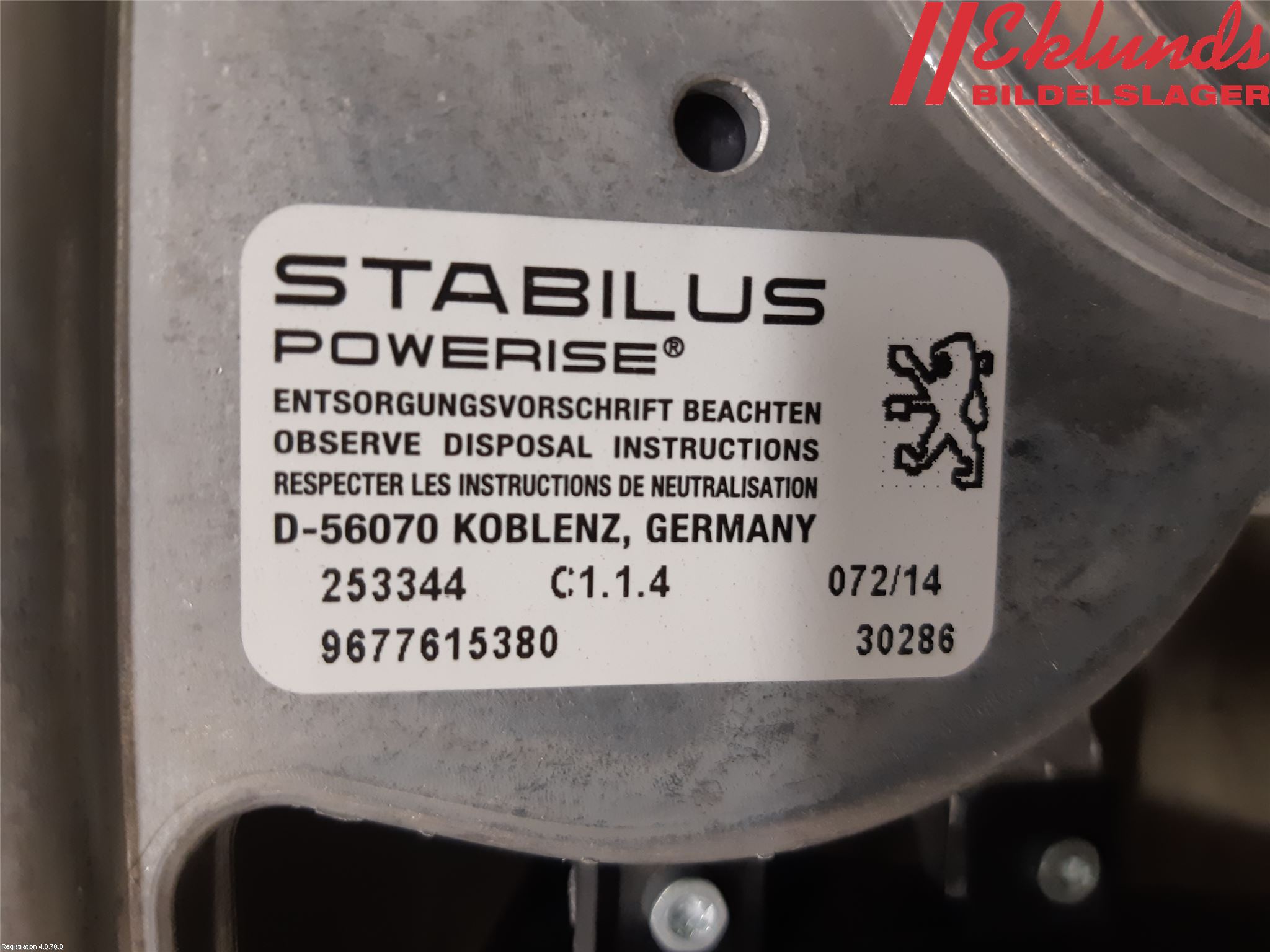 Peugeot 508 11-18 Bakluckeöppnare Automatisk