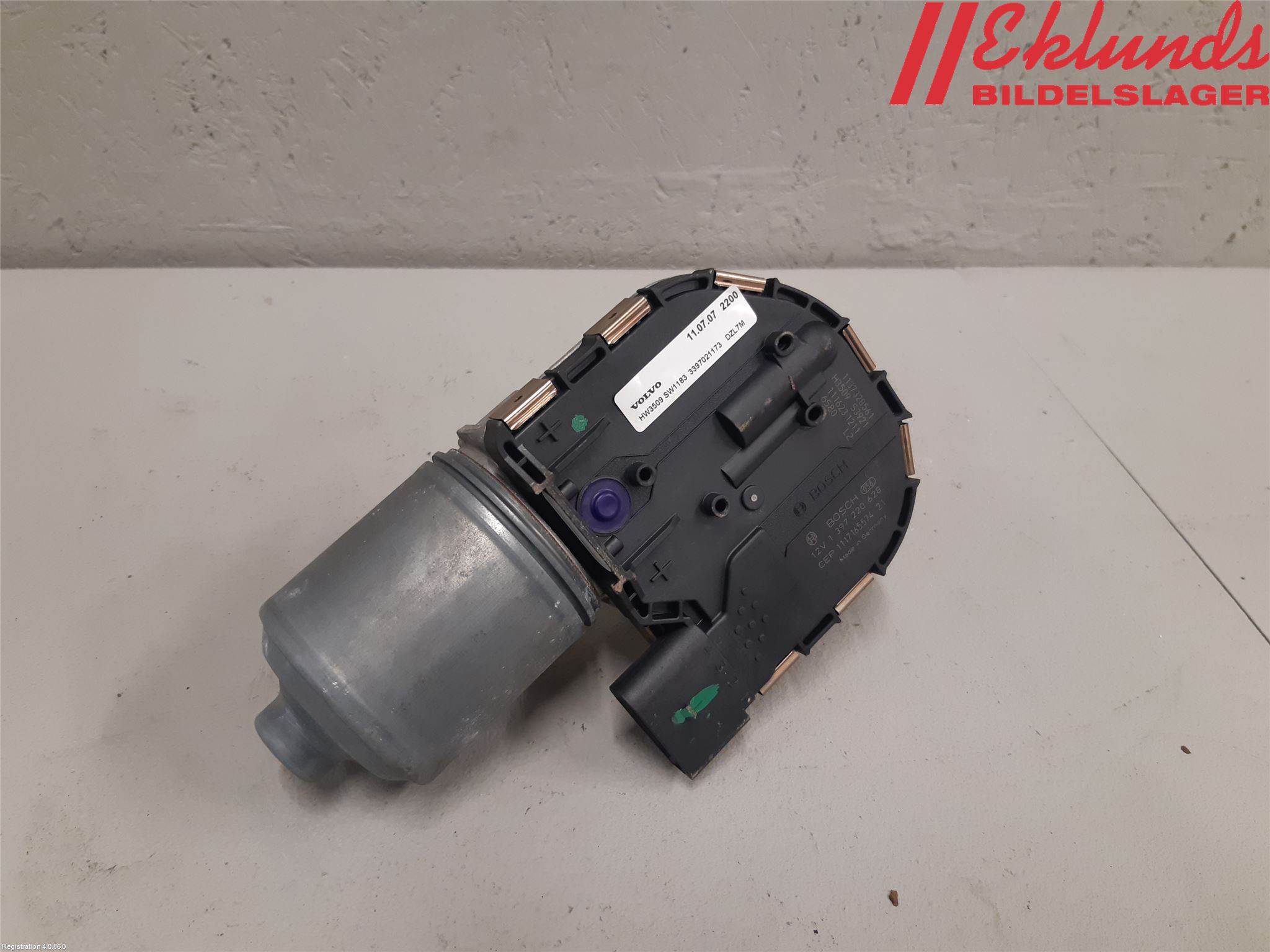 Volvo S60 11-13 Torkarmotor Vindruta