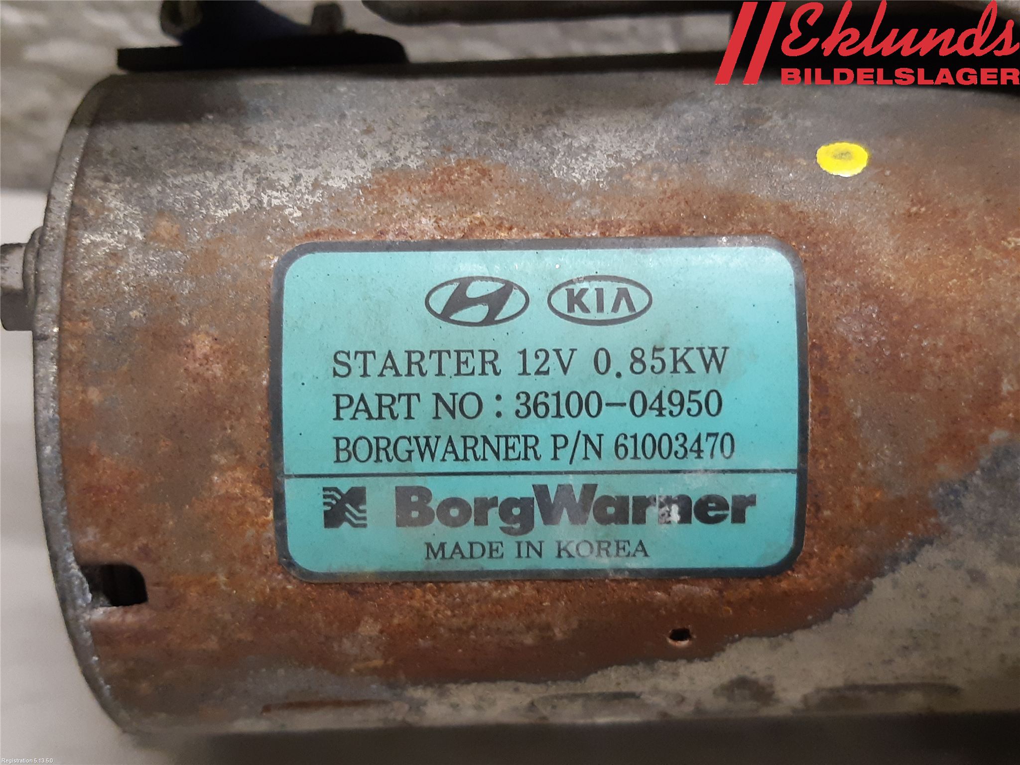 Kia PICANTO 17- Startmotor