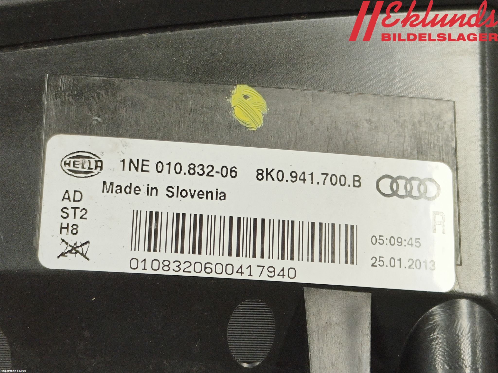 Audi A4 12-15 Dimljus-Varselljus Fram