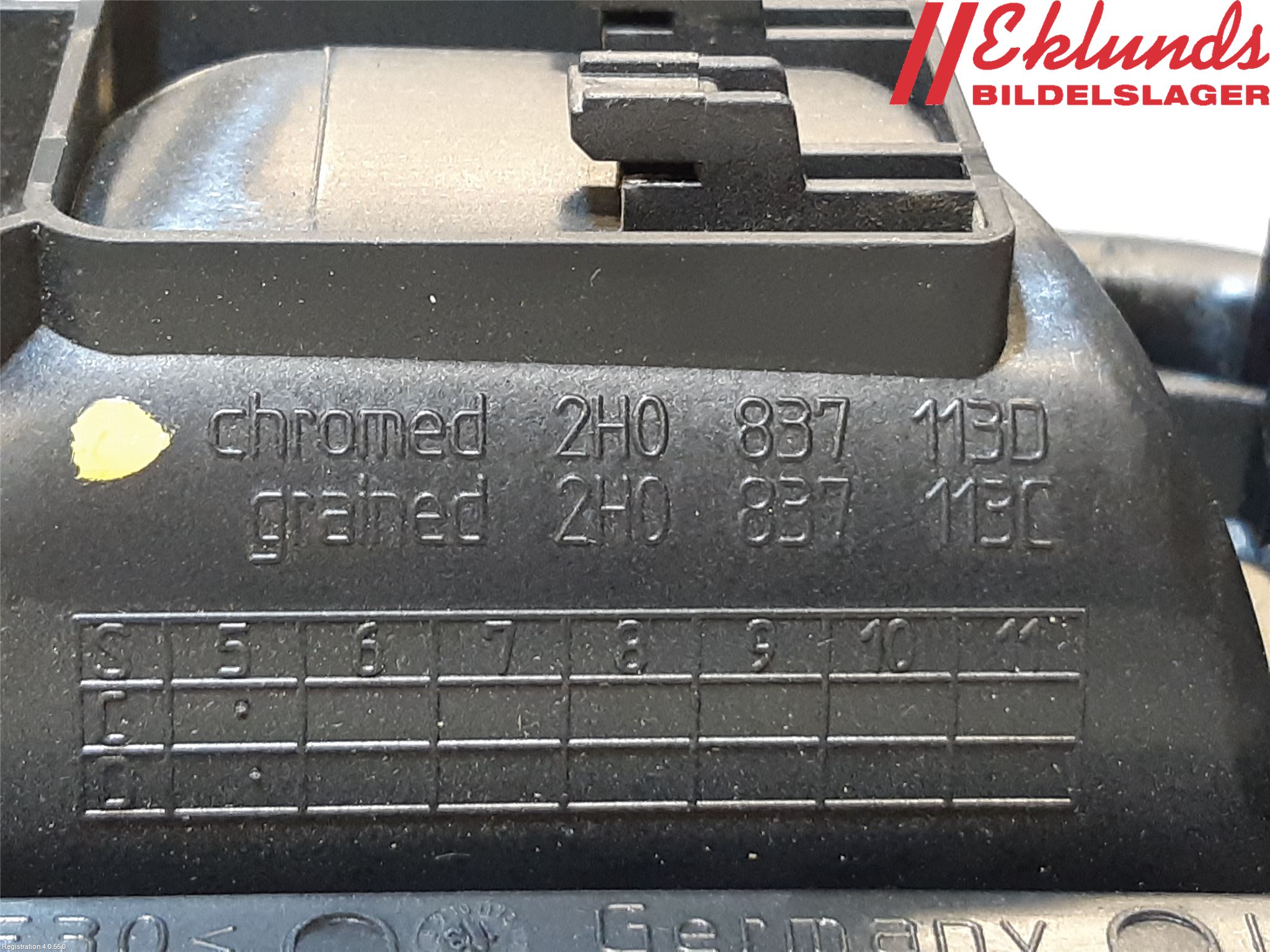 Volkswagen VW AMAROK 2H 10-22 Dörrhandtag Inre Vä