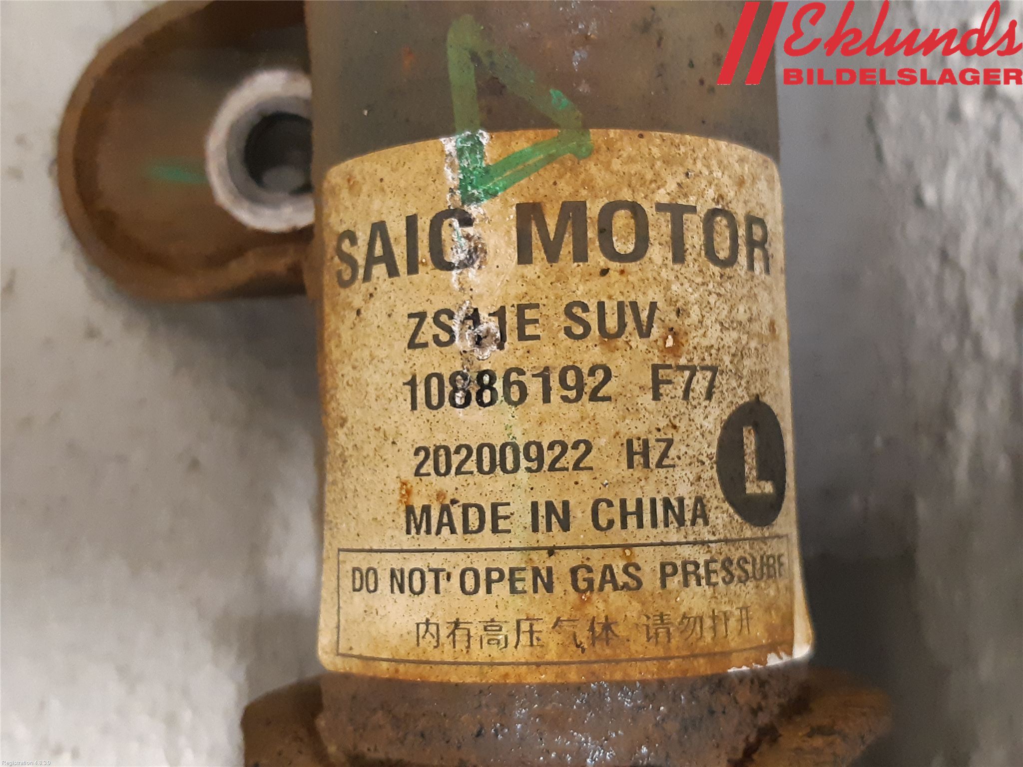 MG ZS EV 20- Fjäderben Fram Vänster