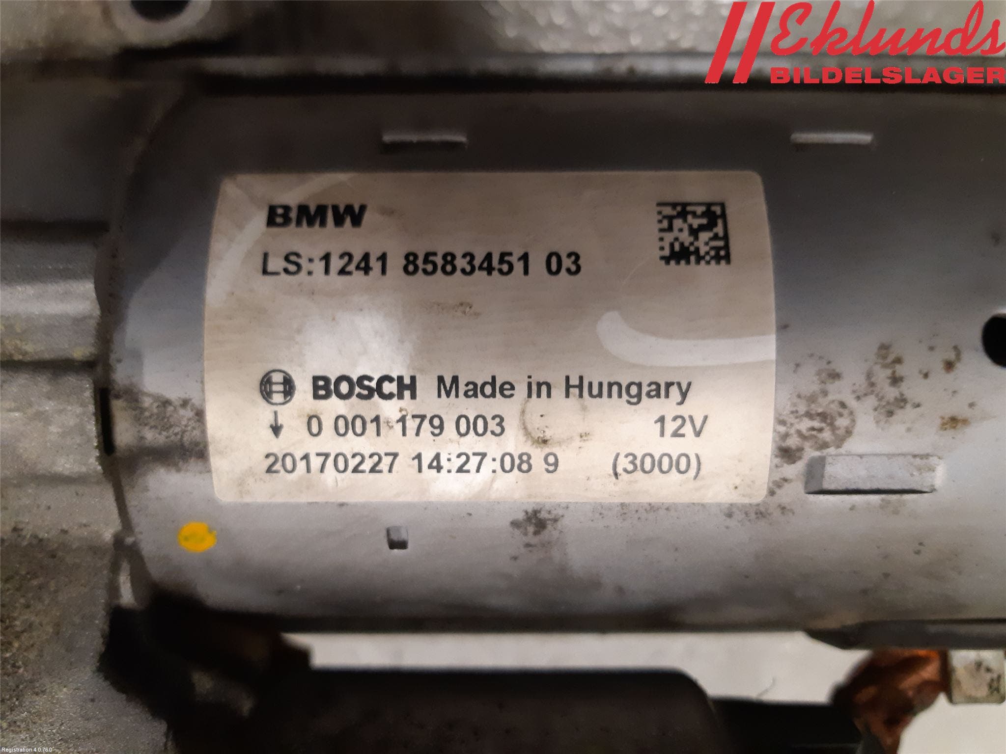 BMW 3 F30/F31/F80 12-19 Startmotor Diesel