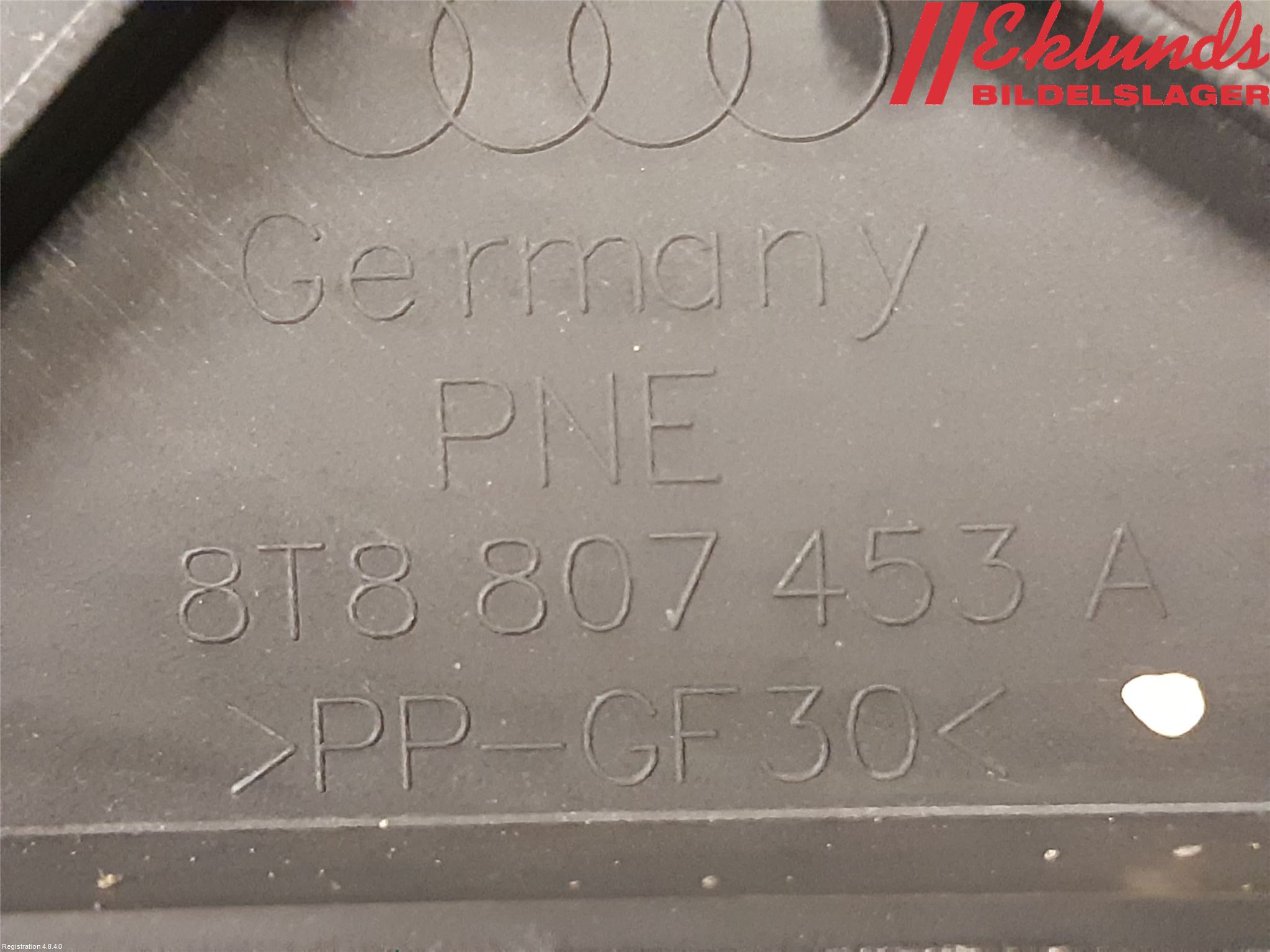 Audi A5 07-16 Stötfångarfäste Bak Vä