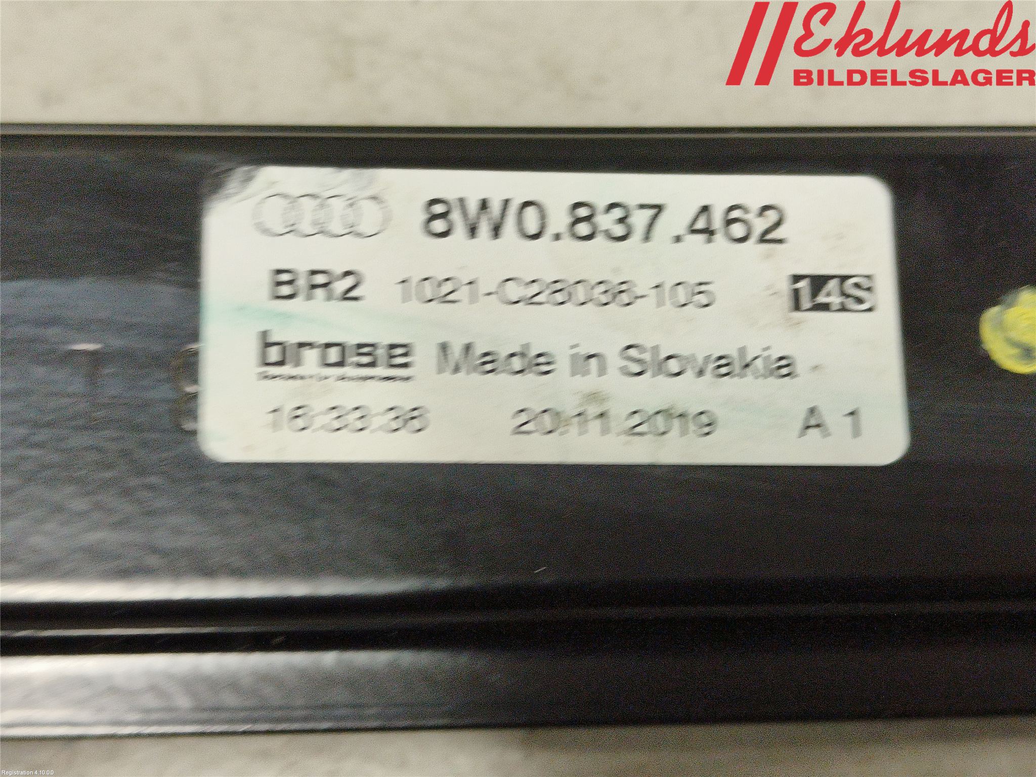 Audi A4/S4 B9 20- Fönsterhiss El Kompl