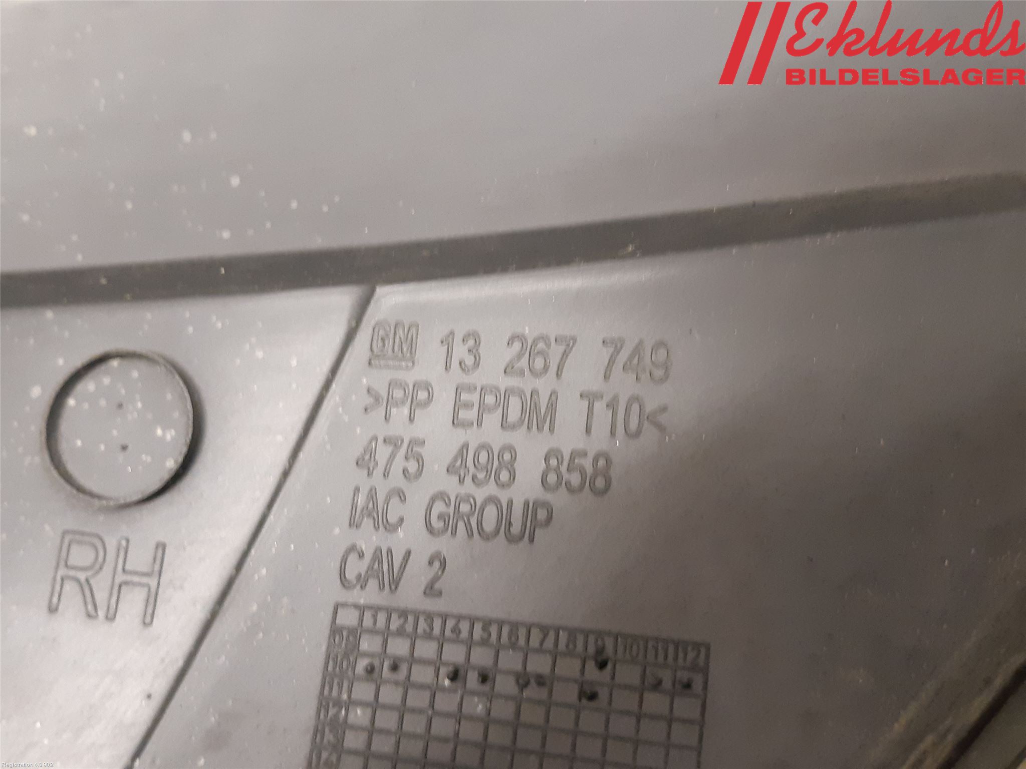 Opel MERIVA B 10-17 Stöt Utfyllnad-List-Grill