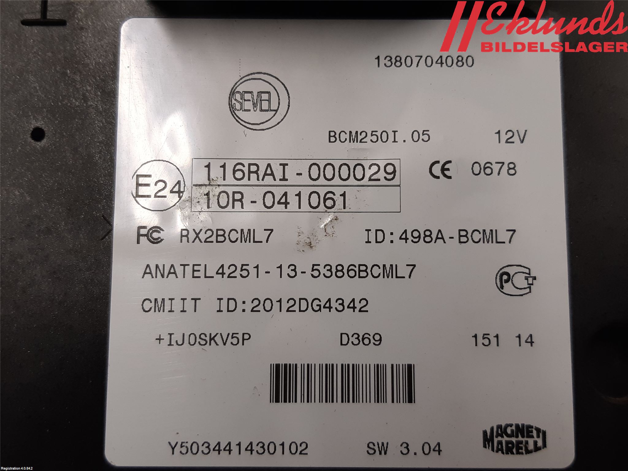 Fiat DUCATO 07-15 Säkringsdosa-Elcentral