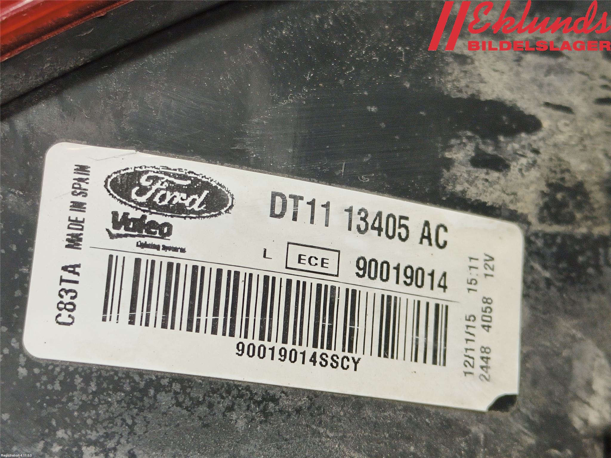 Ford TRANSIT/TOURNEO CONNECT 13-22 Bakljus Vänster