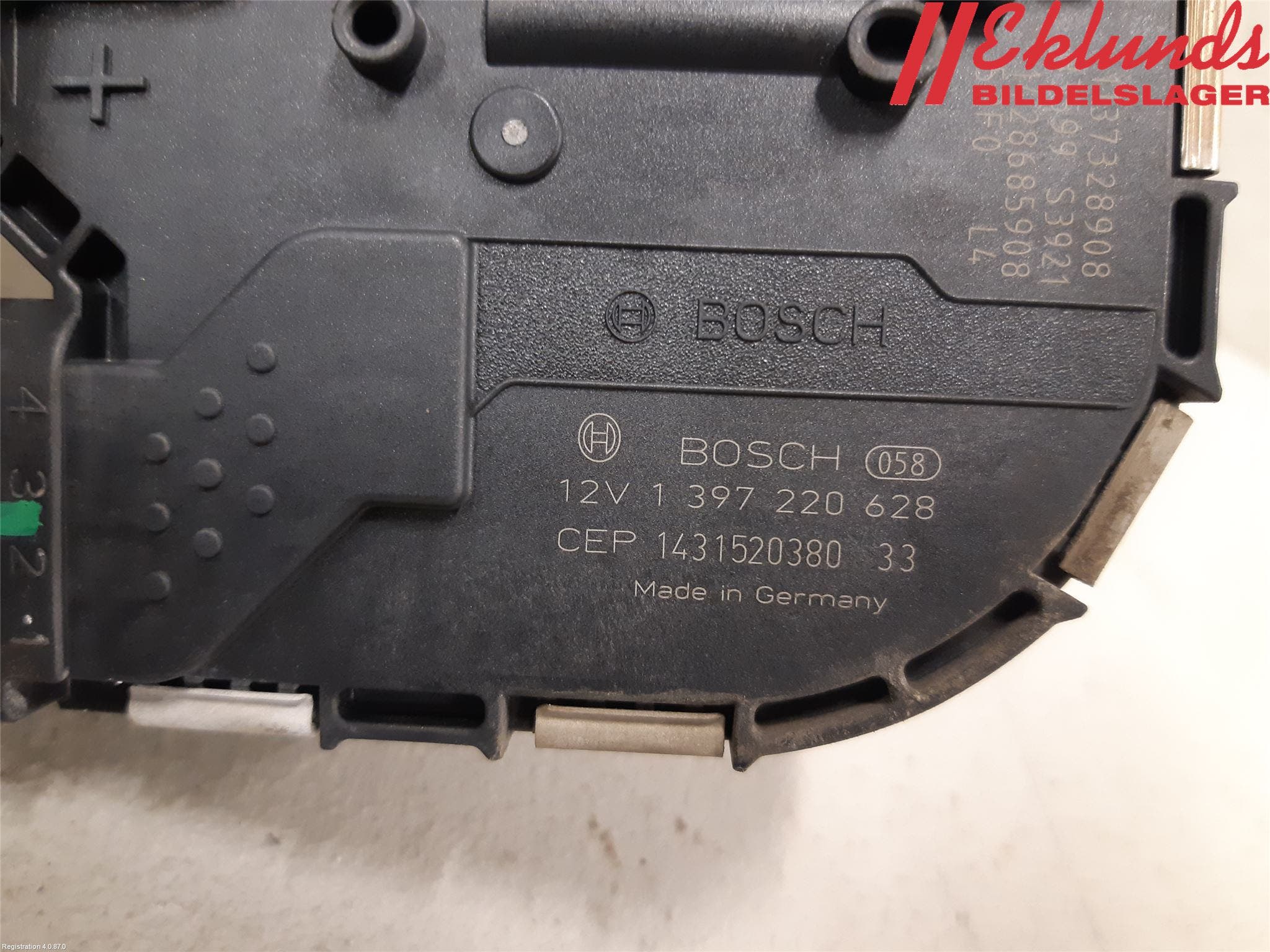 Volvo S60 11-13 Torkarmotor Vindruta