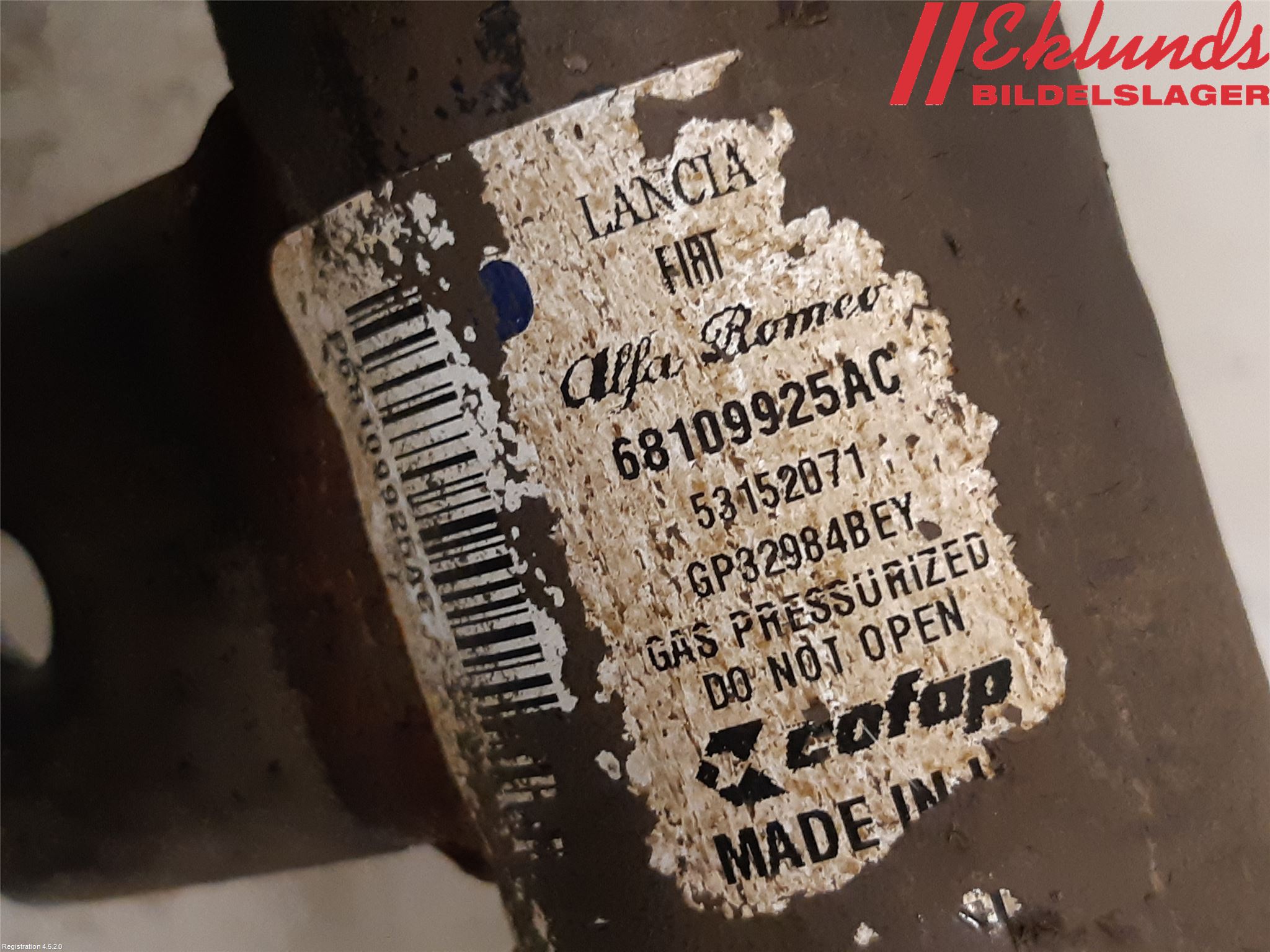 Fiat 500 07- Fjäderben Fram Vänster