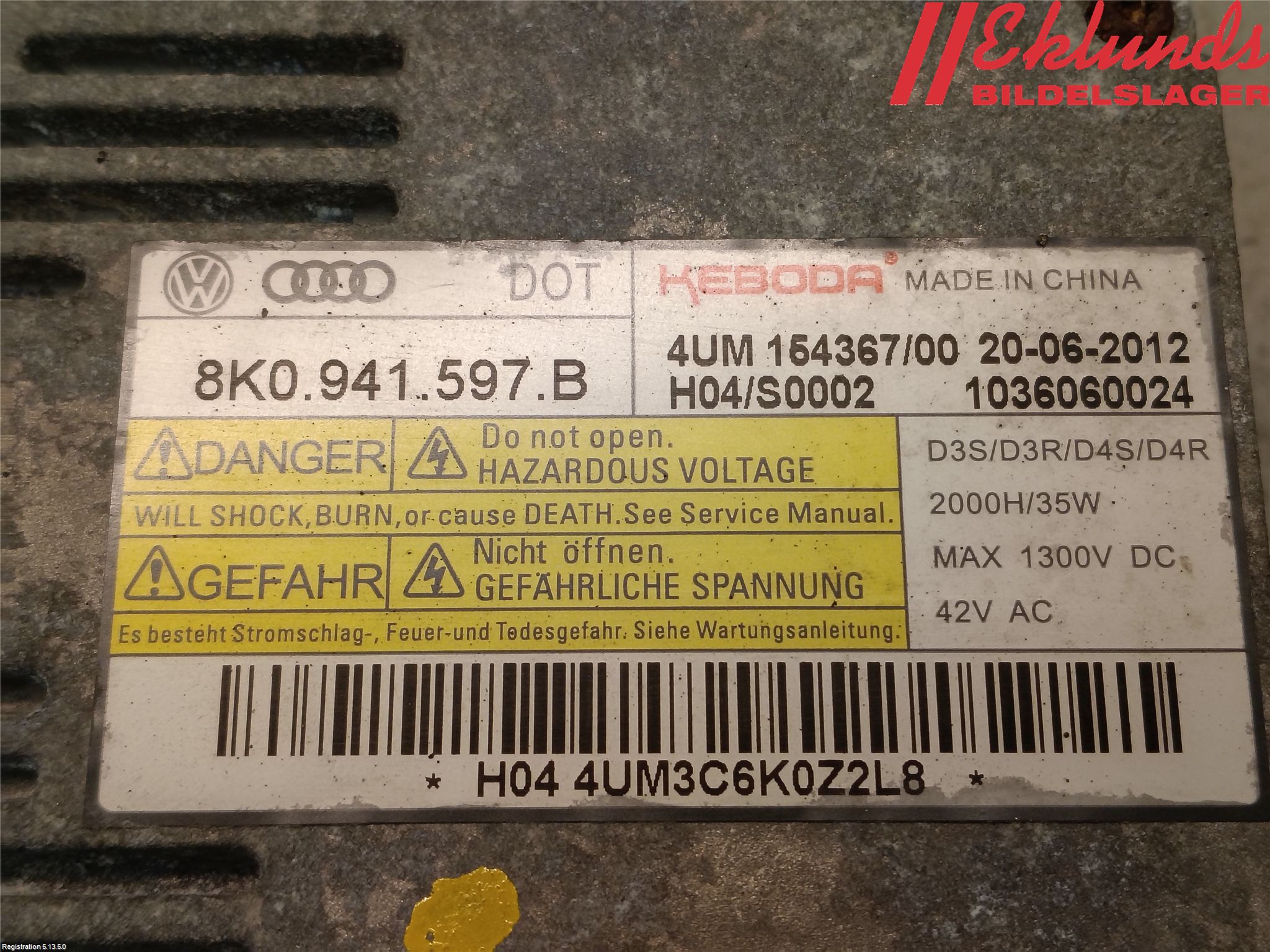 Volkswagen VW PASSAT 11-14 Styrenhet Strålkastare