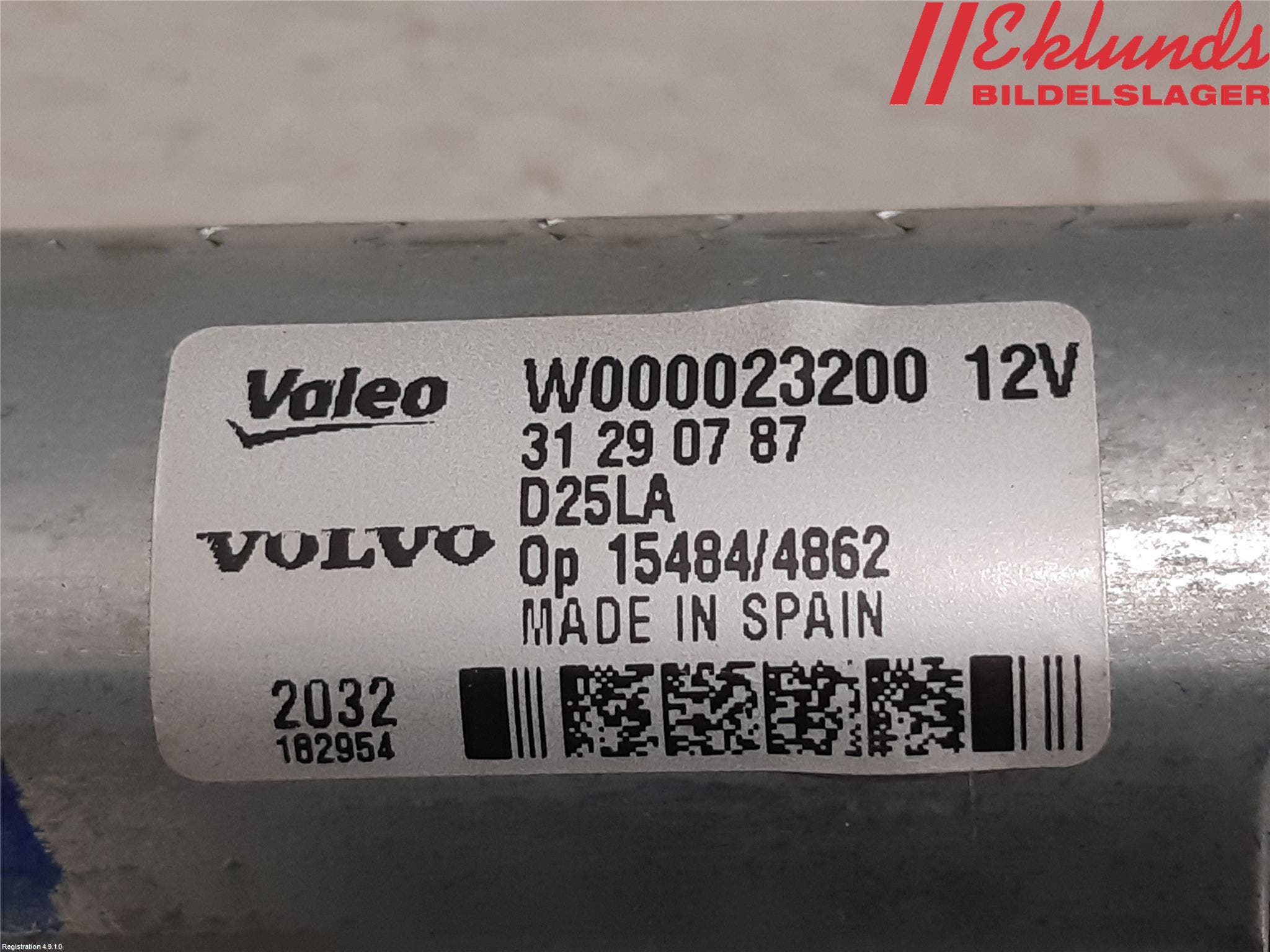 Volvo V70 08-13 Torkarmotor Baklucka