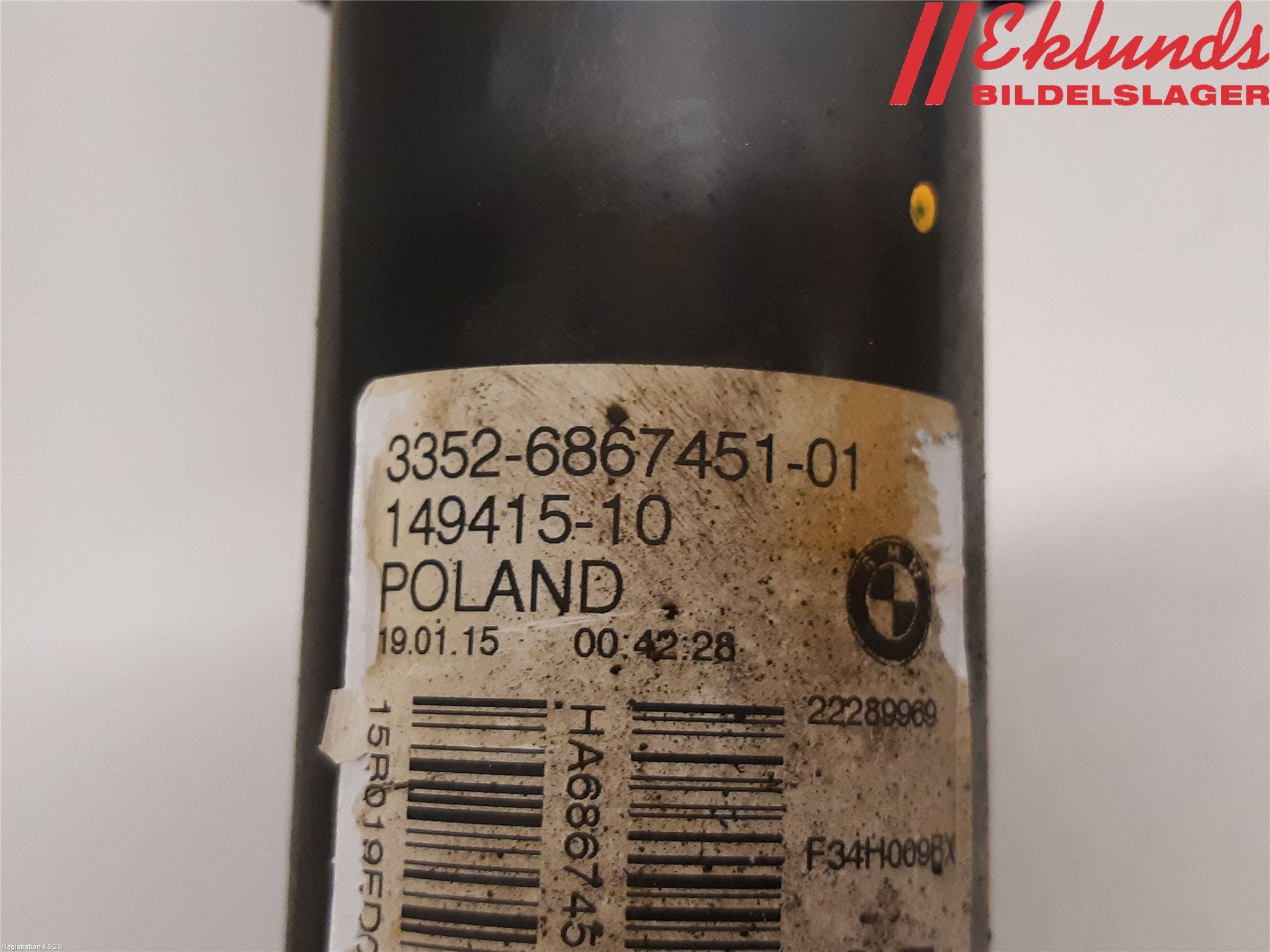 BMW 3 GT F34 13-19 Stötdämpare Bak