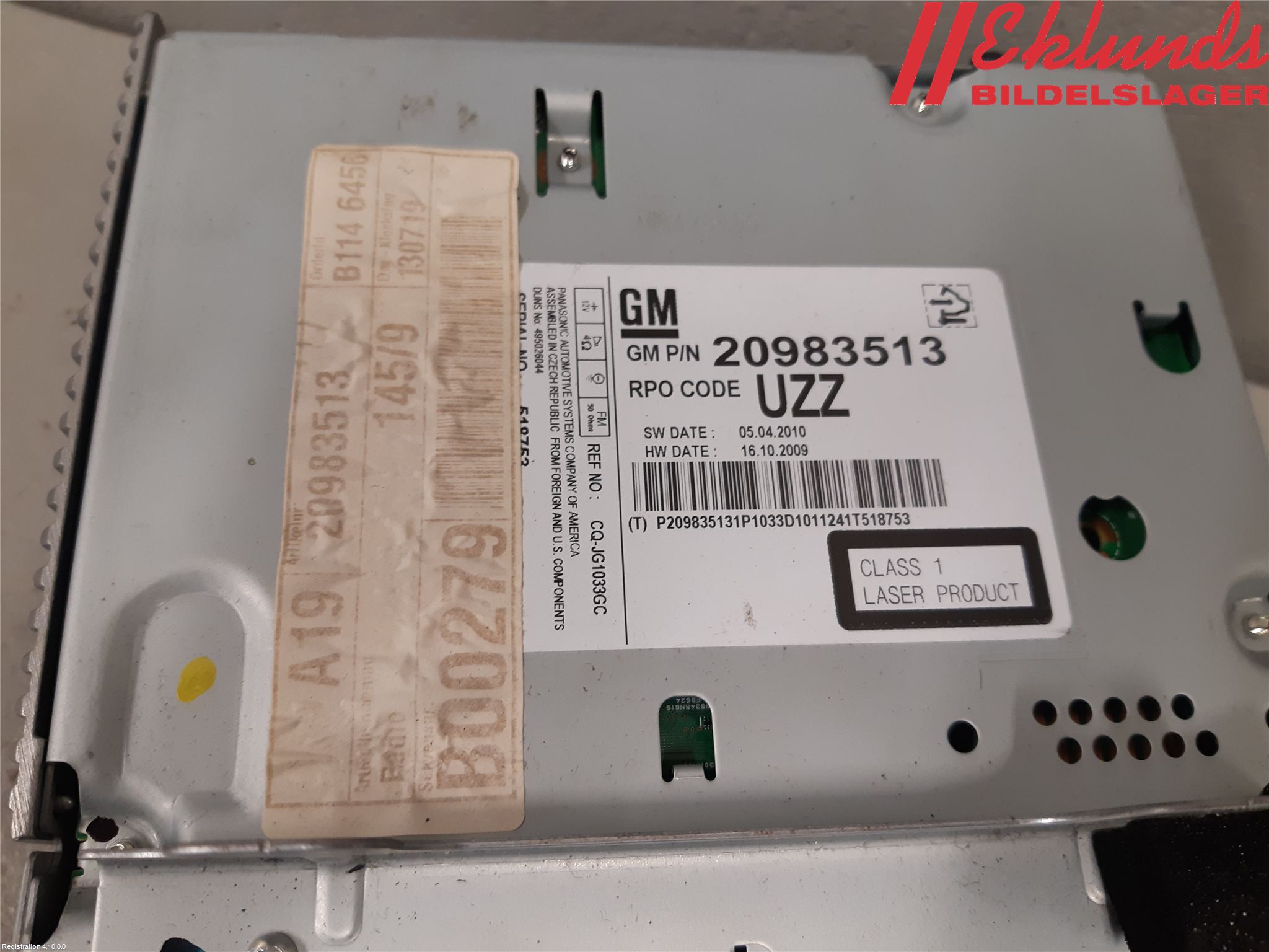 Saab 9-5 10-12 Cd Radio - Multimediapanel