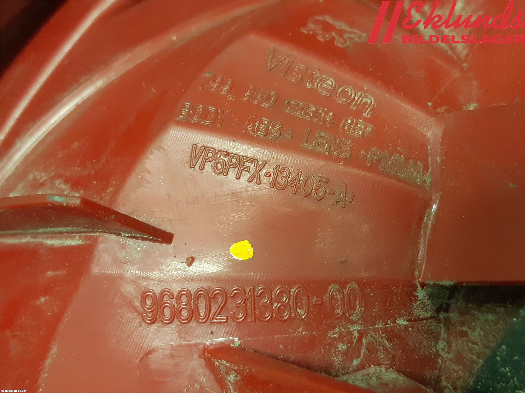 Peugeot 207 Bakljus Vänster