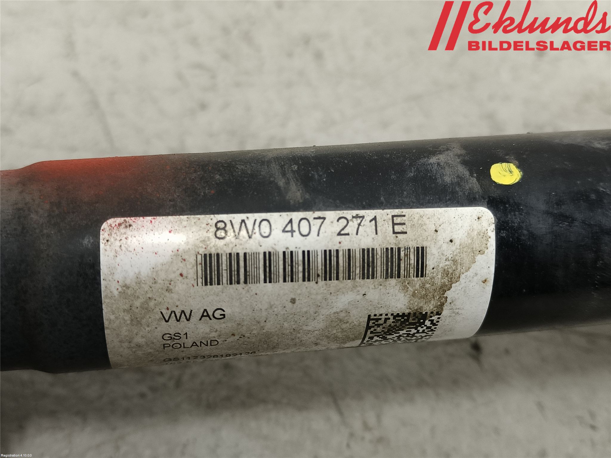 Audi A4/S4 B9 20- Drivaxel Fram Vänster