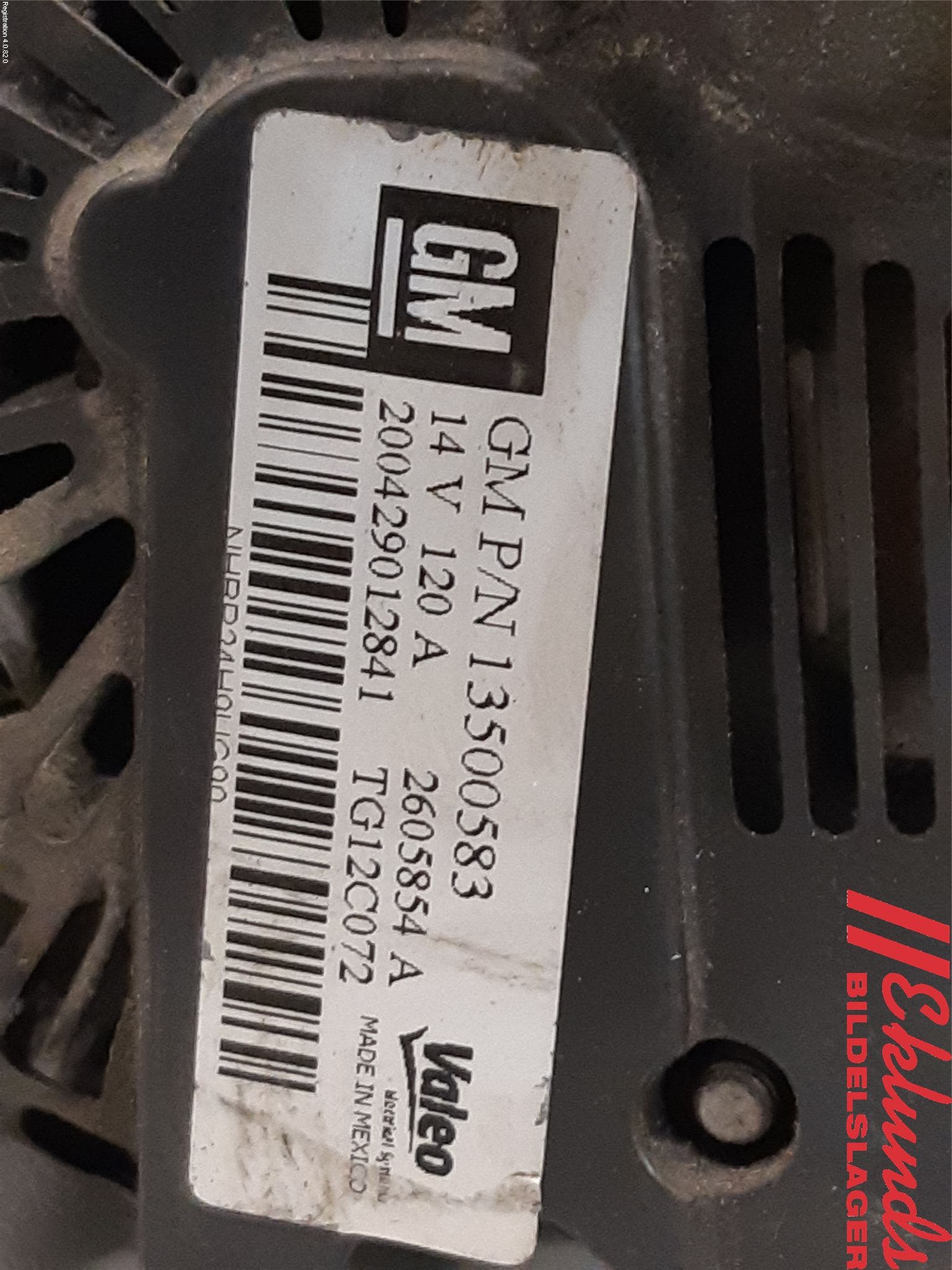 Opel ASTRA J 10-15 Generator