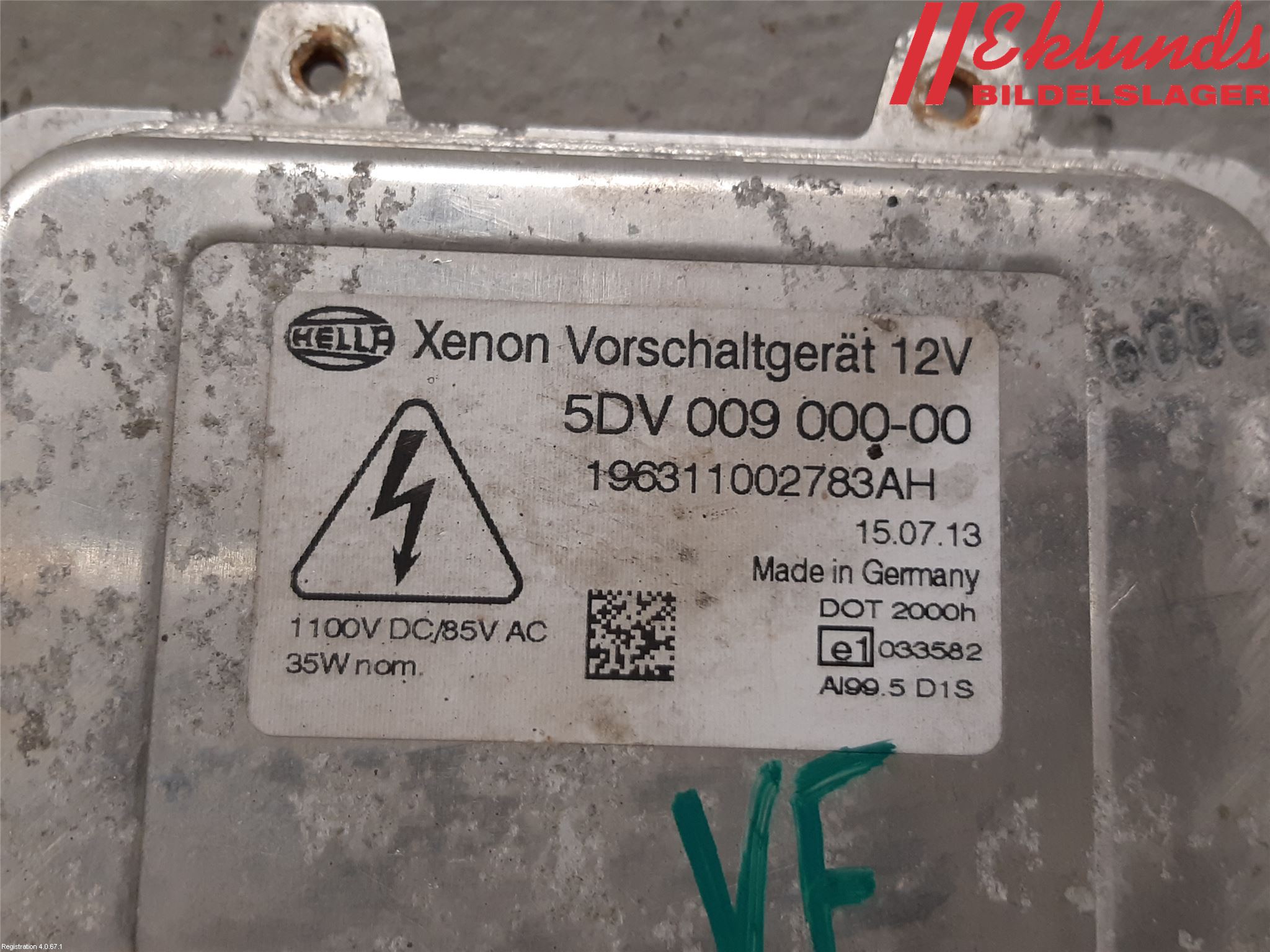 Ford S-MAX 06-15 Styrenhet Strålkastare