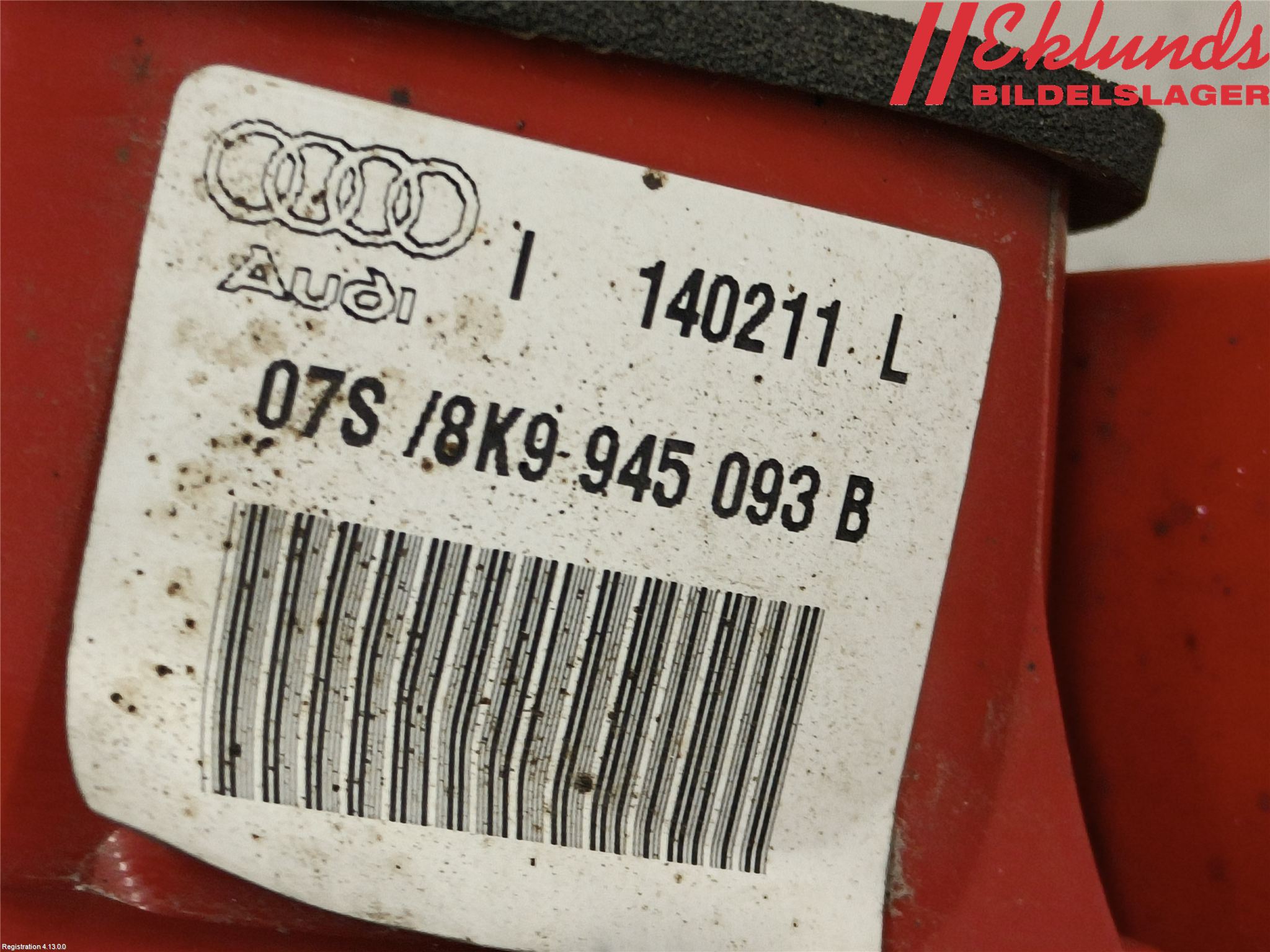 Audi A4 ALLROAD 09-16 Bakljus Lucka Vä