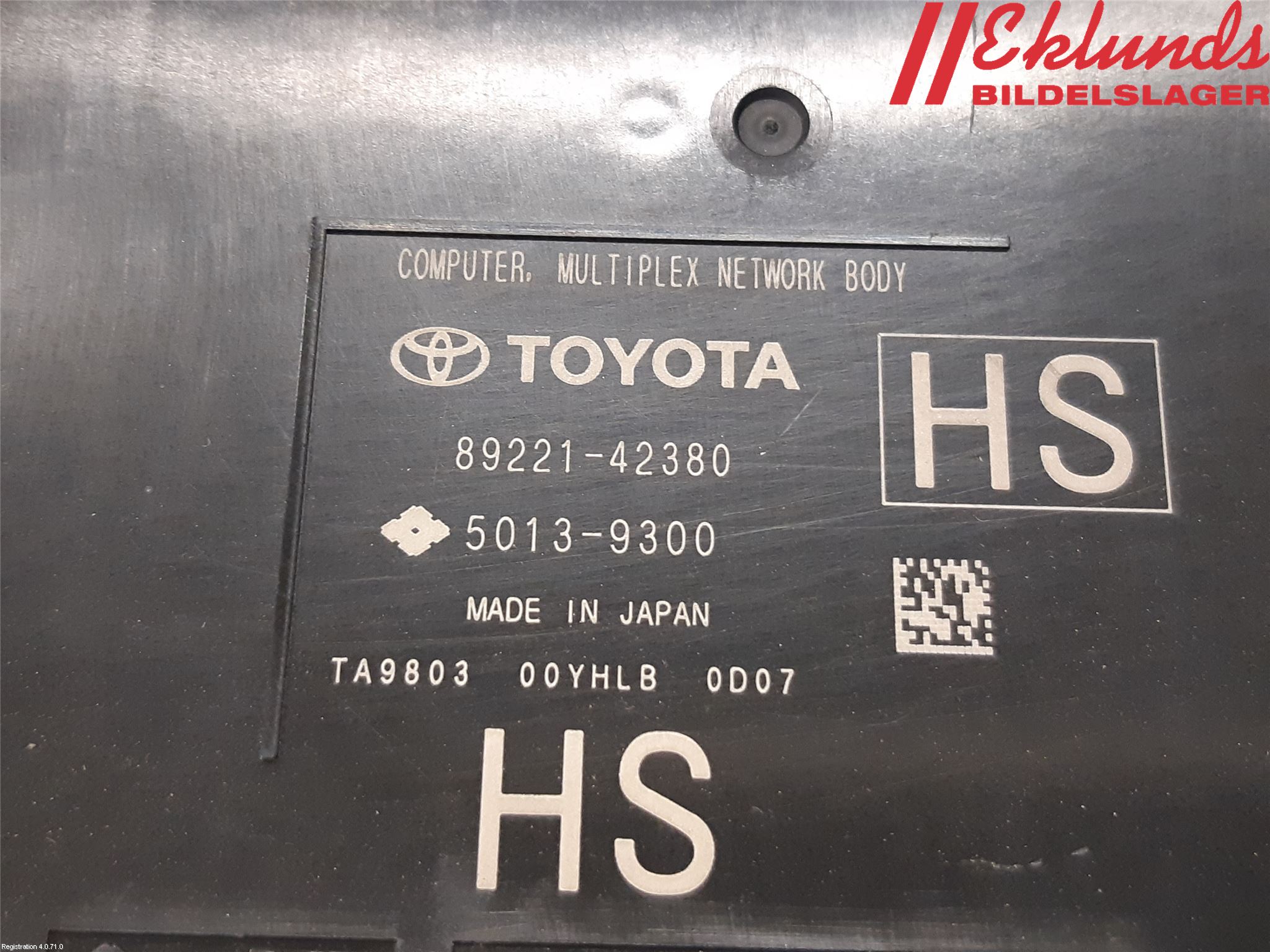 Toyota RAV4 19- Styrenhet Övrigt