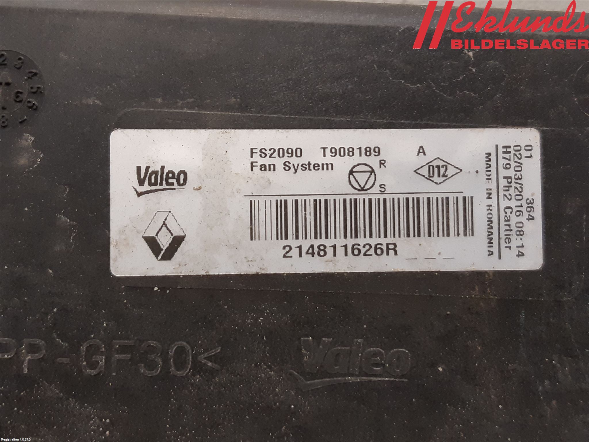 Dacia DUSTER 10-17 Kylfläkt El