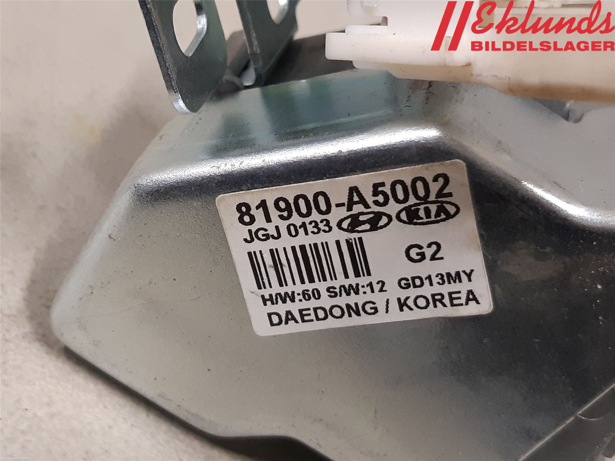 Hyundai SANTA FE 13-18 Rattlås-Tändlås Elektrisk