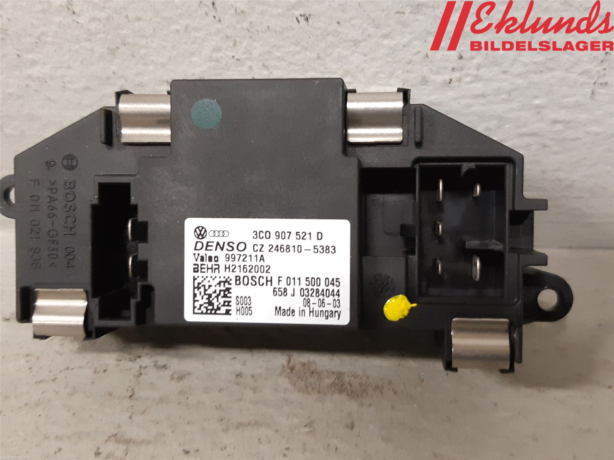 Volkswagen VW CADDY      04-10 Värmefläktsmotstånd