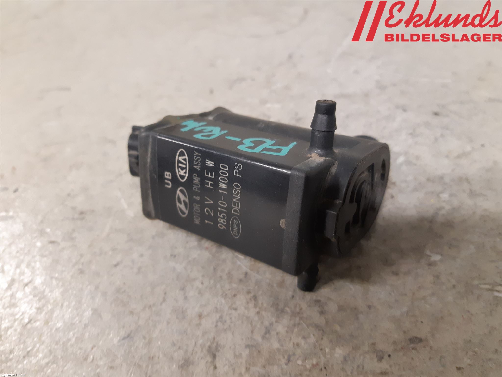 Kia RIO 12-16 Spolarpump Vindruta