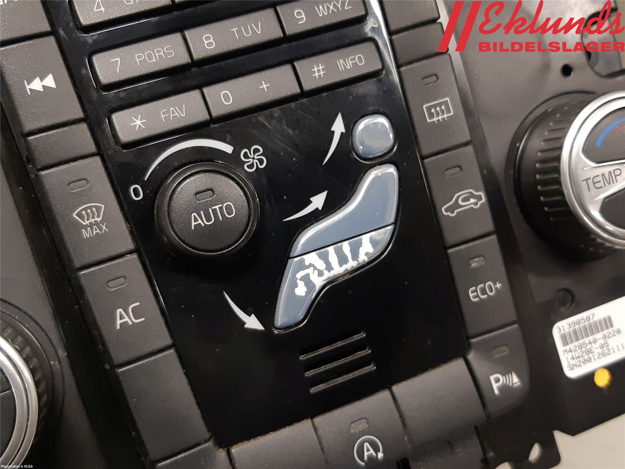 Volvo V70 14-16 Ac Styrenhet Ac Manöveren