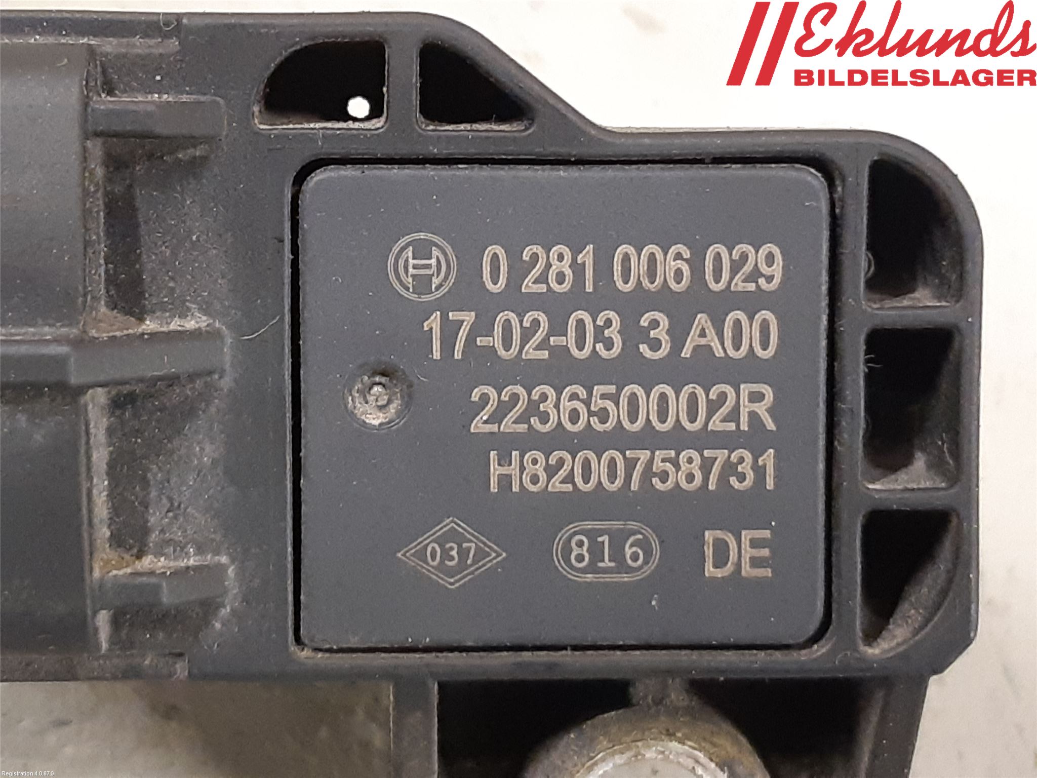 Renault CAPTUR 13-19 Givare Laddluftstryck