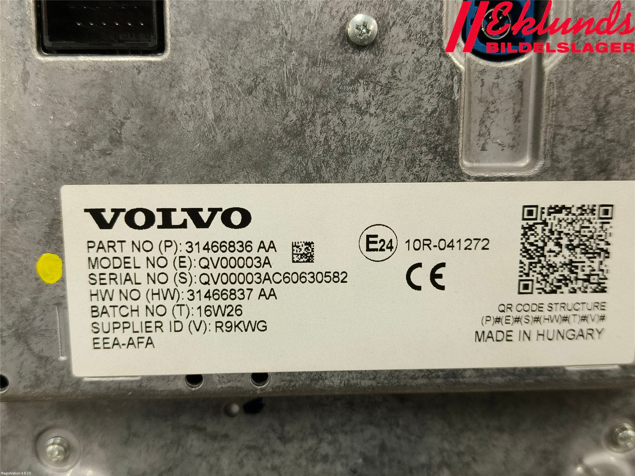 Volvo XC90/RECHARGE 16- Bildskärm