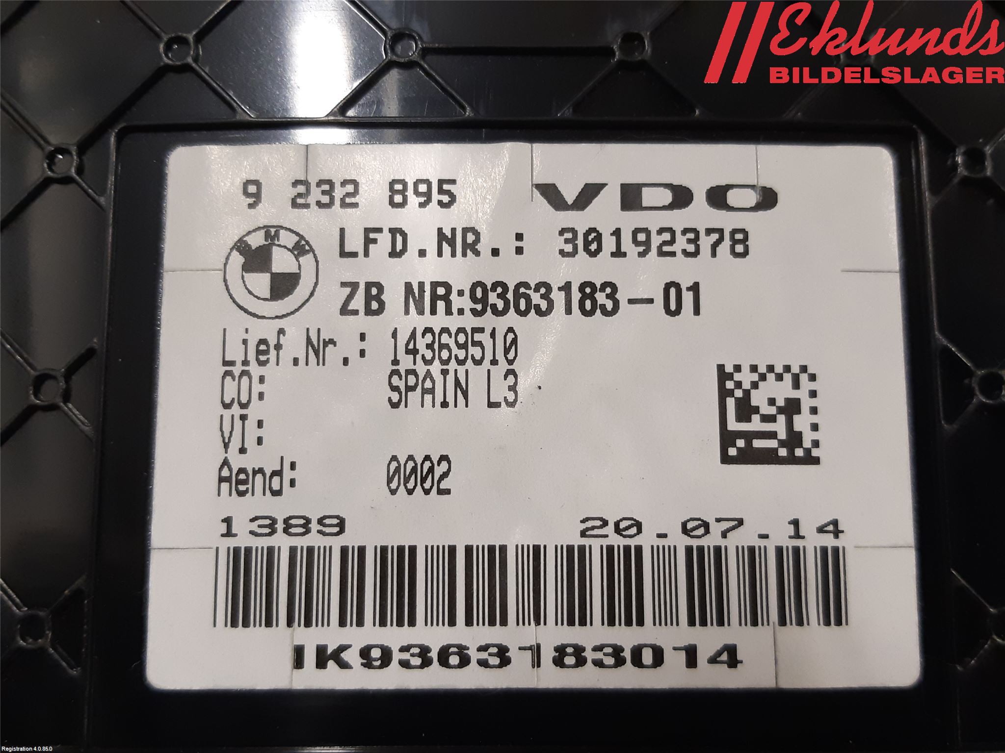 BMW 4 F32/F33/F82/F83 13-20 Instrument Komb