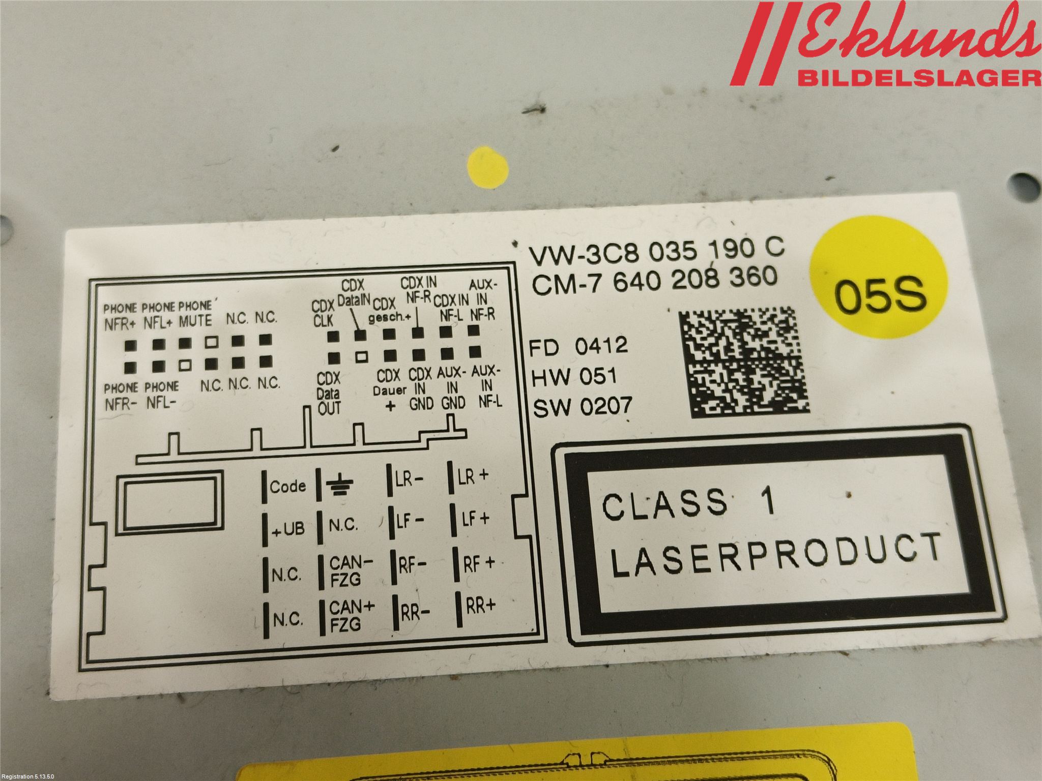 Volkswagen VW PASSAT 11-14 Cd Radio - Multimediapanel