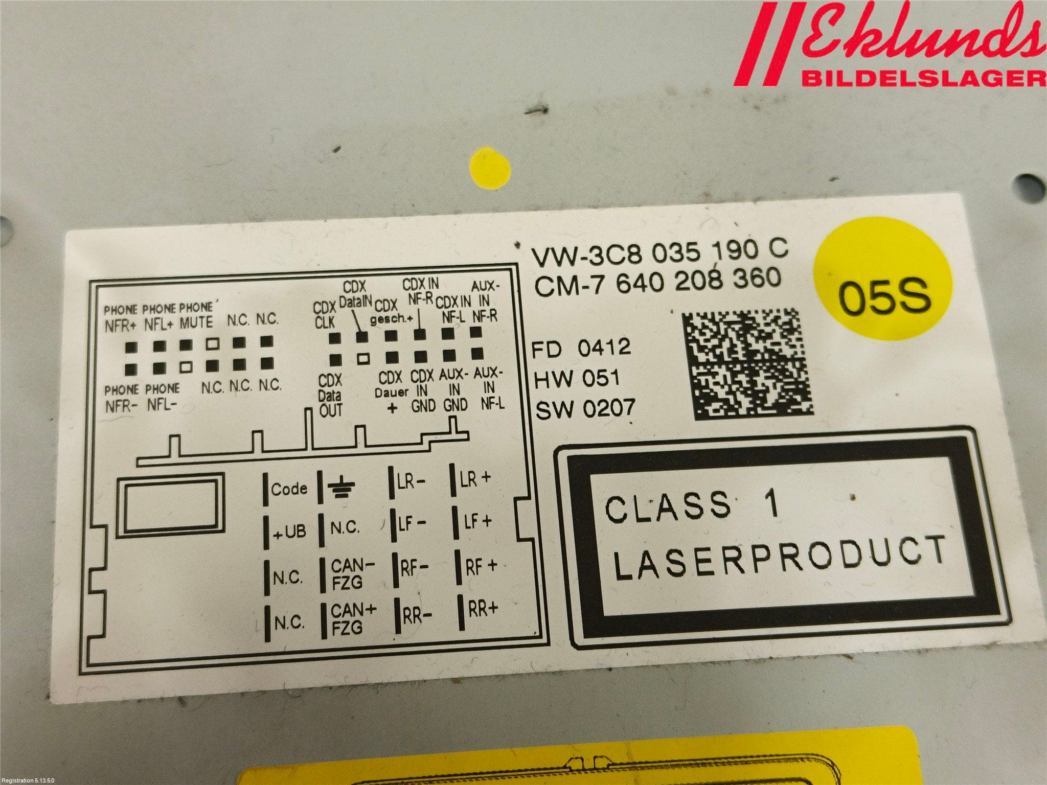 Volkswagen VW PASSAT 11-14 Cd Radio - Multimediapanel