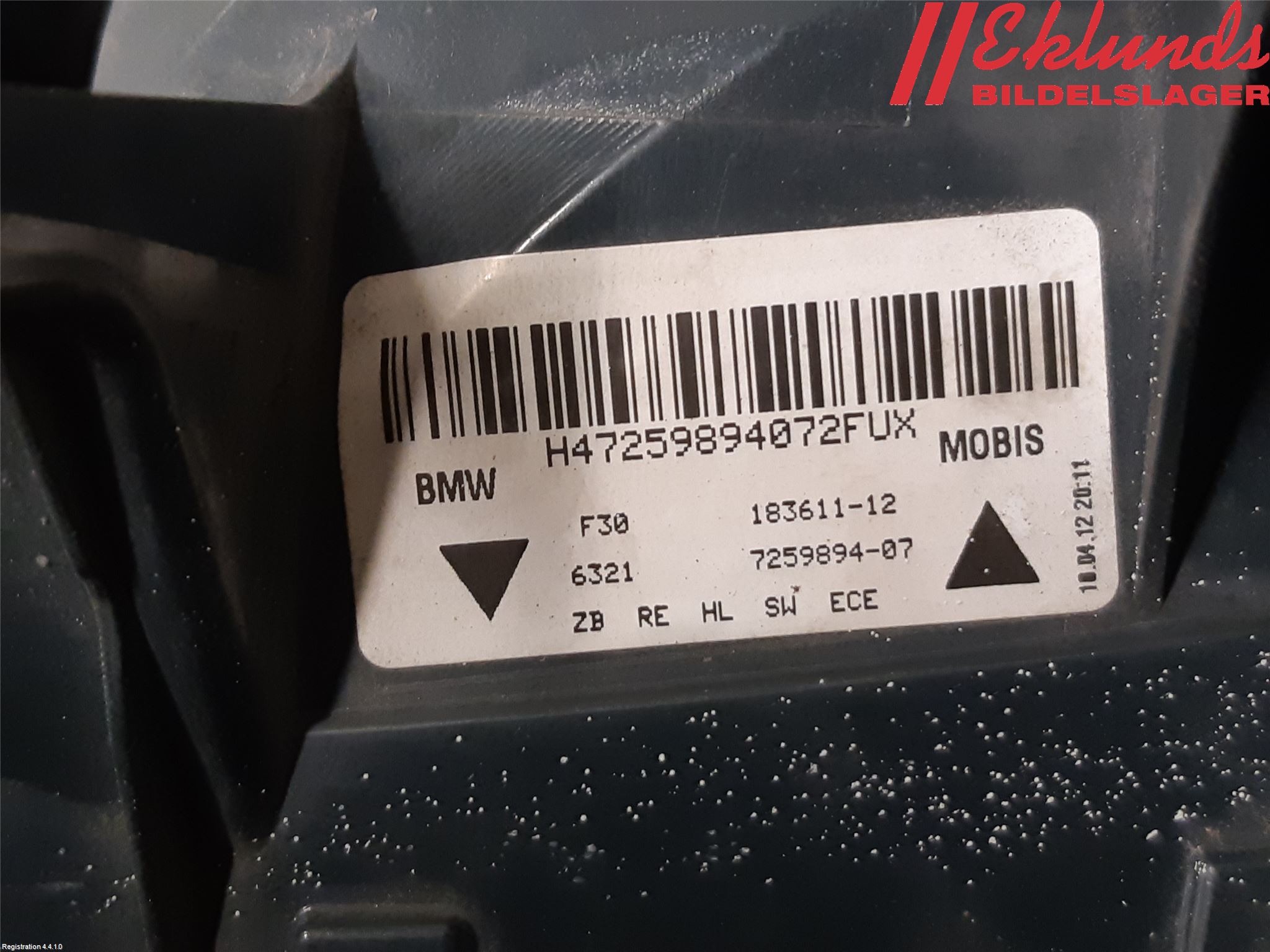 BMW 3 F30/F31/F80 12-19 Bakljus Höger