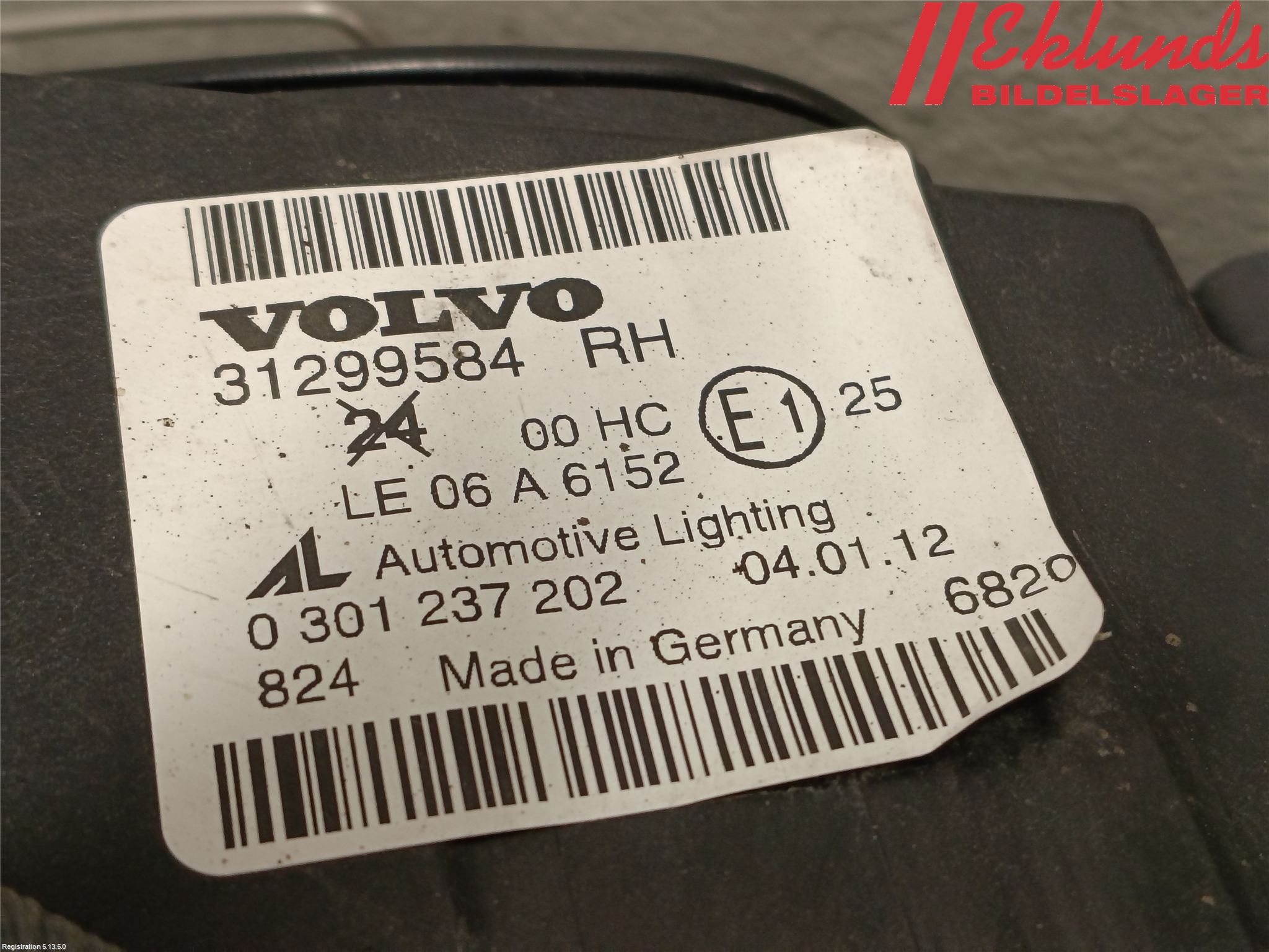 Volvo V50 08-12 Strålkastare Höger