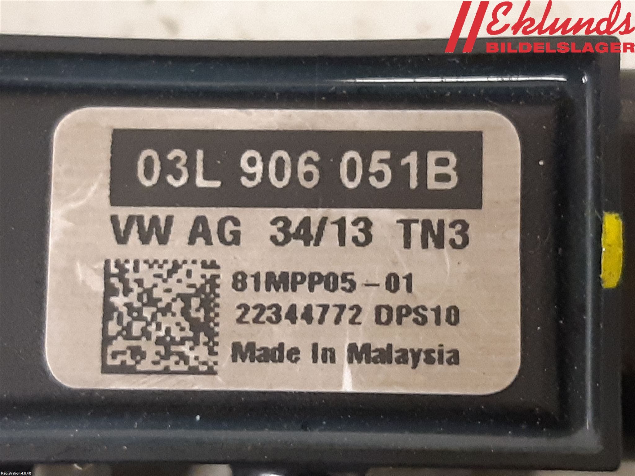 Volkswagen VW GOLF / E-GOLF VII 13-20 Givare Temp-Tryck Avgas