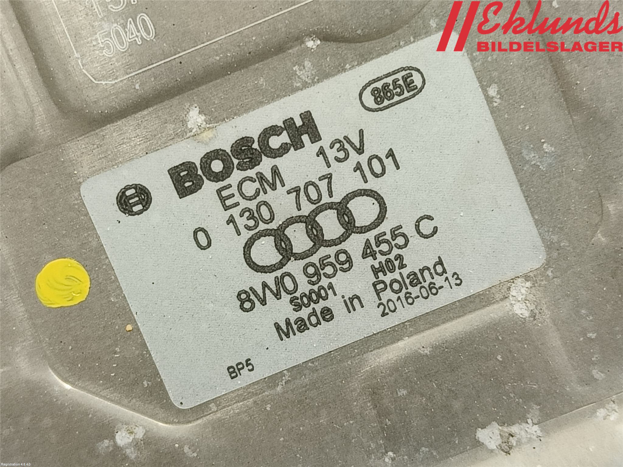 Audi A4/S4 B9 16-19 Kylfläkt El