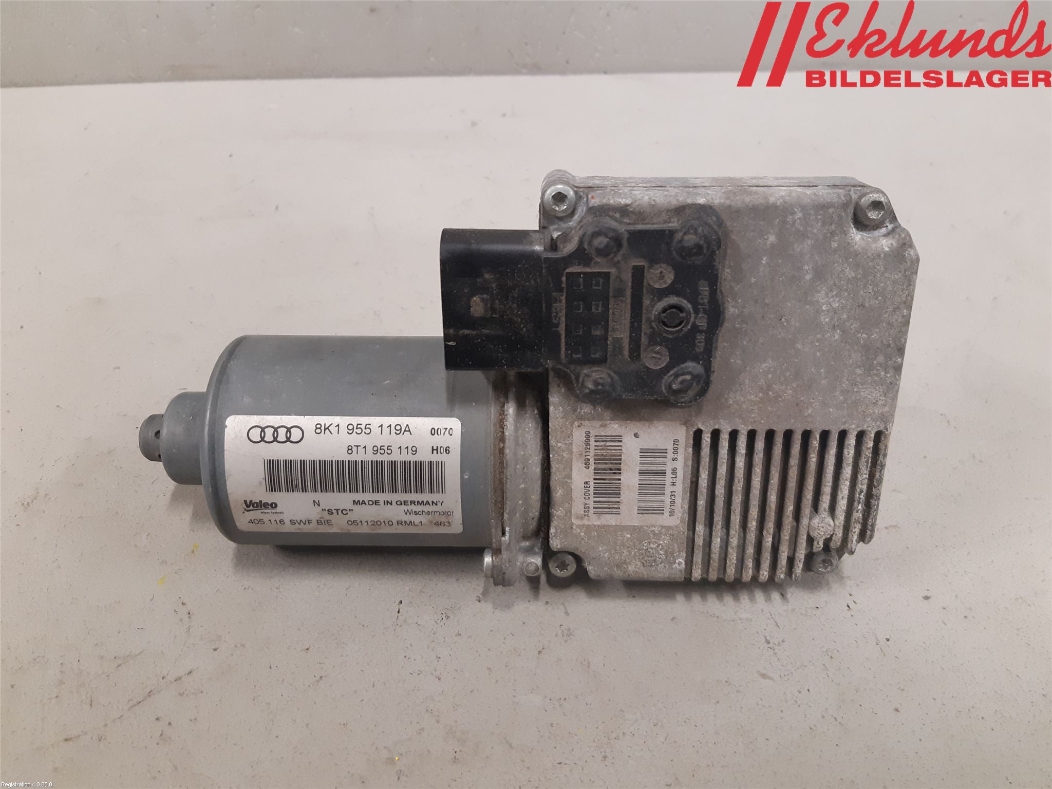 Audi A4/S4 08-11 Torkarmotor Vindruta