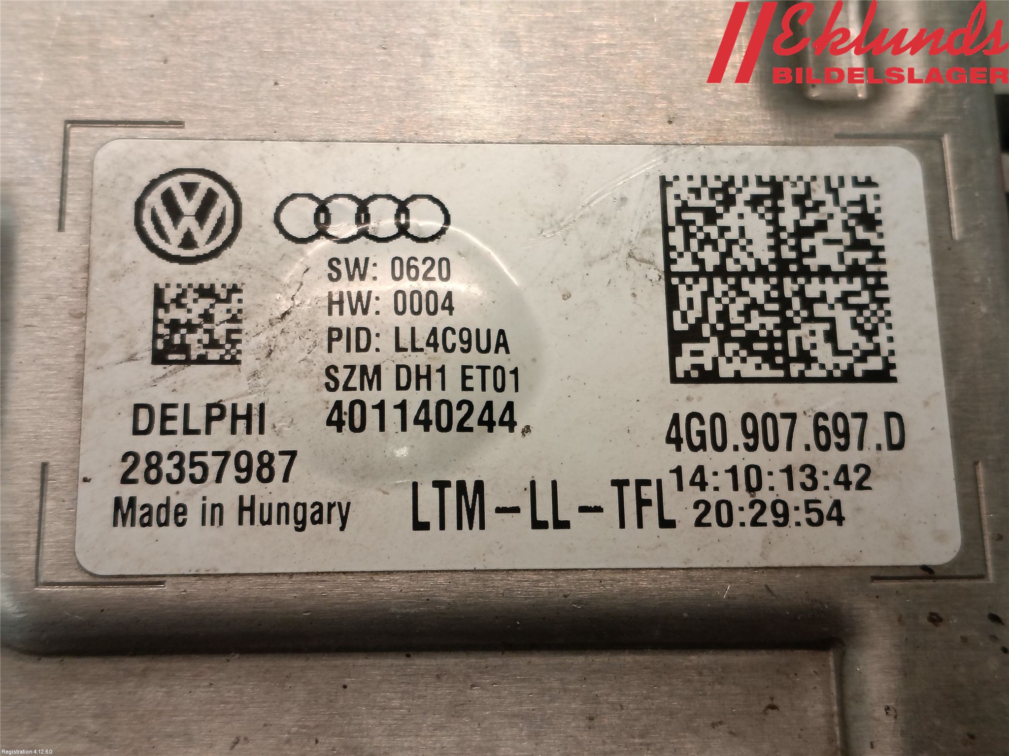 Audi A6/S6 4G 11-18 Styrenhet Strålkastare