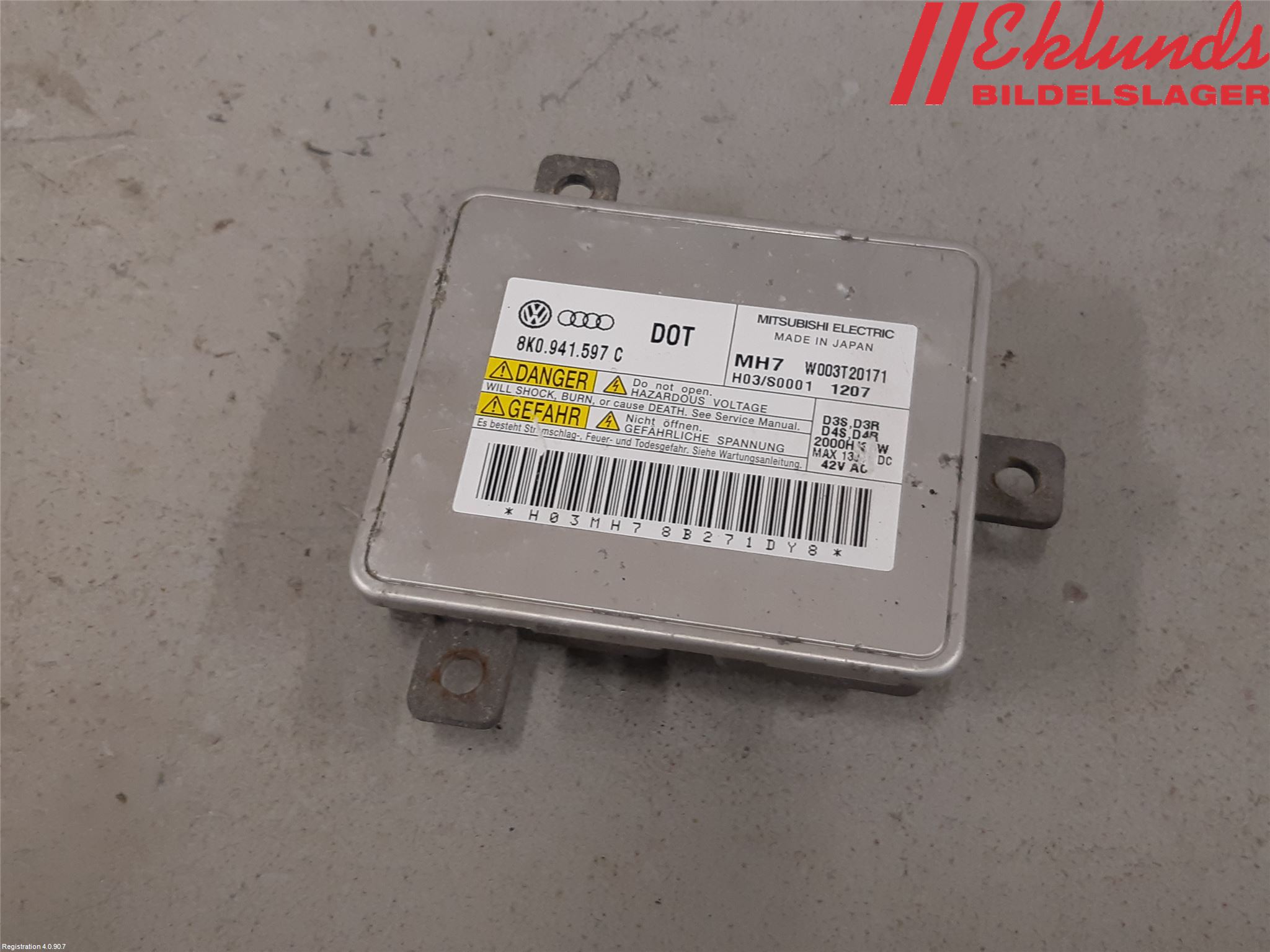 Audi A4/S4 08-11 Styrenhet Strålkastare