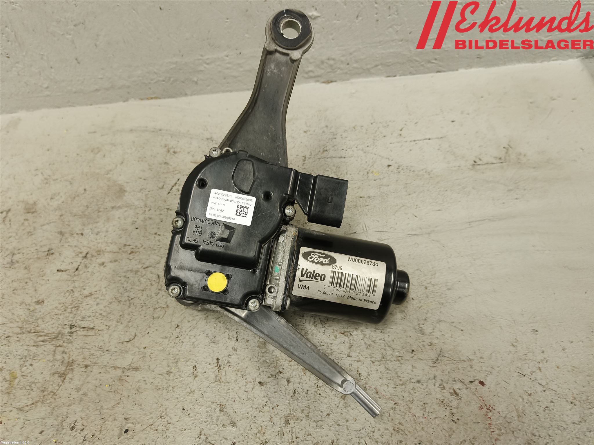 Ford TRANSIT/TOURNEO CUSTOM 13-24 Torkarmotor Vindruta