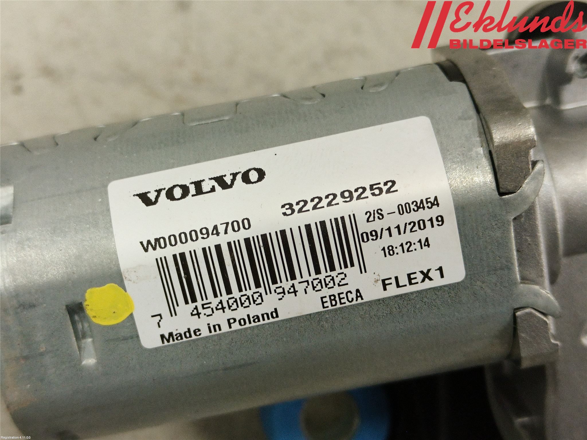 Volvo V60 19- Torkarmotor Baklucka