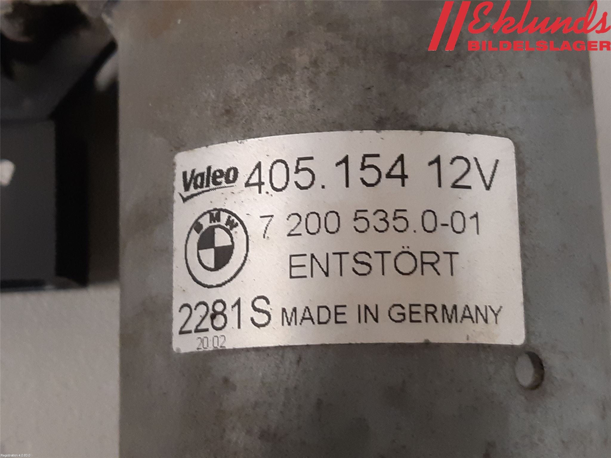 BMW X5 E70 07-13 Torkarmotor Vindruta