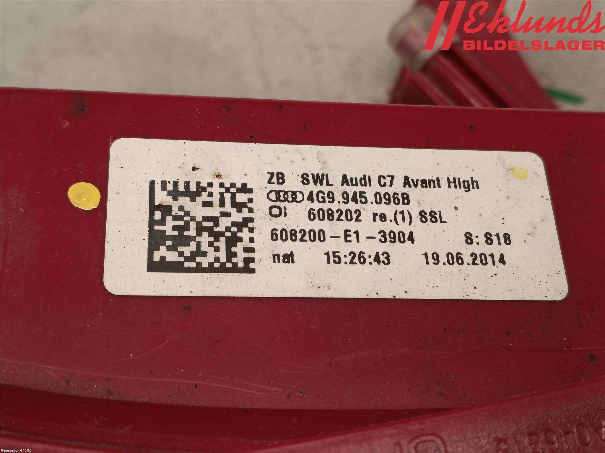 Audi A6/S6 4G 11-18 Bakljus Höger