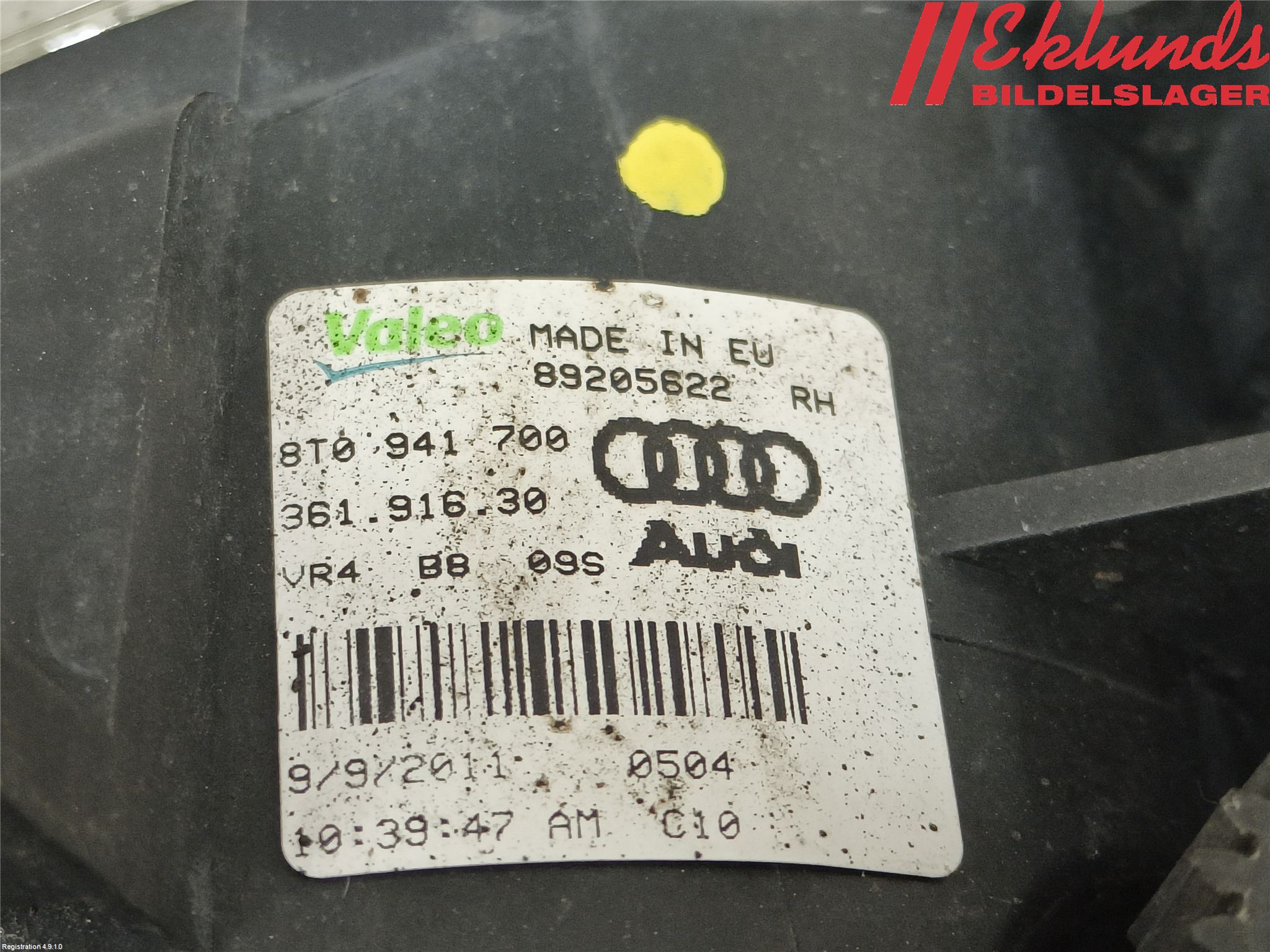 Audi A4/S4 08-11 Dimljus-Varselljus Fram