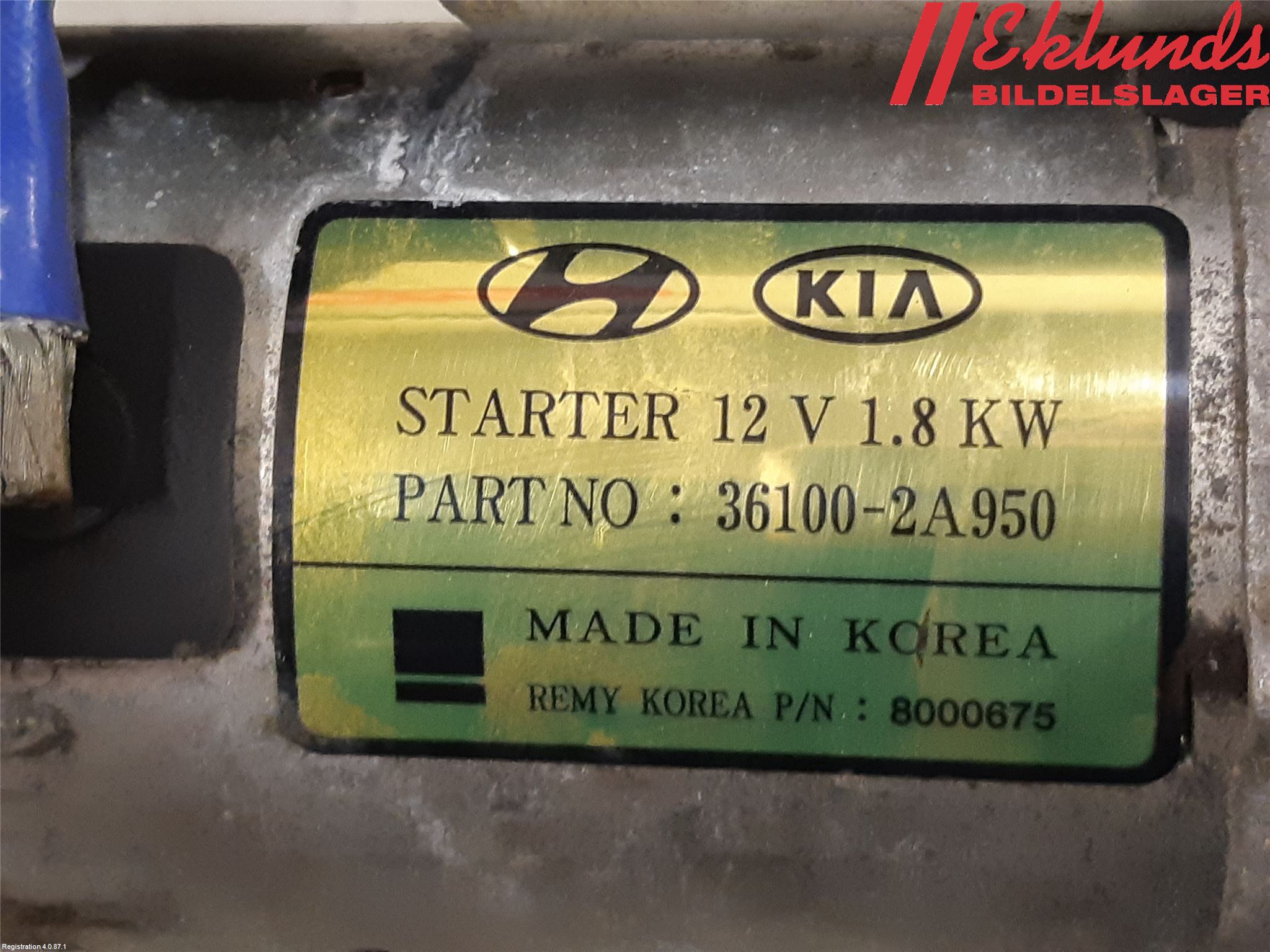 Hyundai i40 16-18 Startmotor Diesel