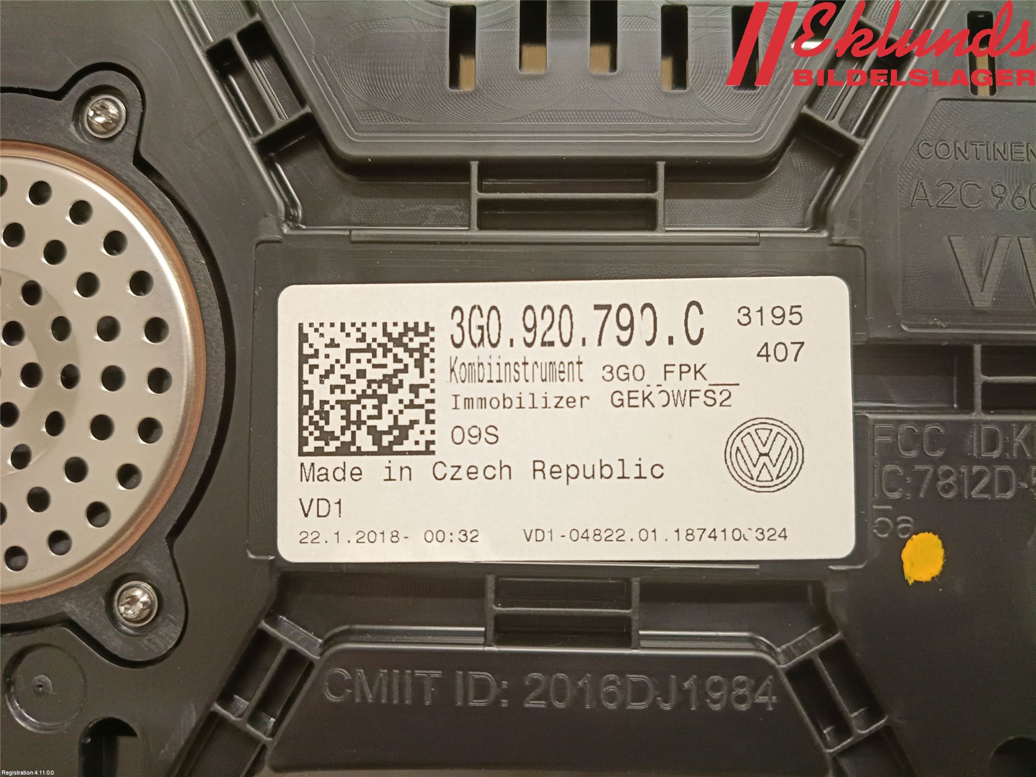 Volkswagen VW PASSAT 15-19 Instrument Komb