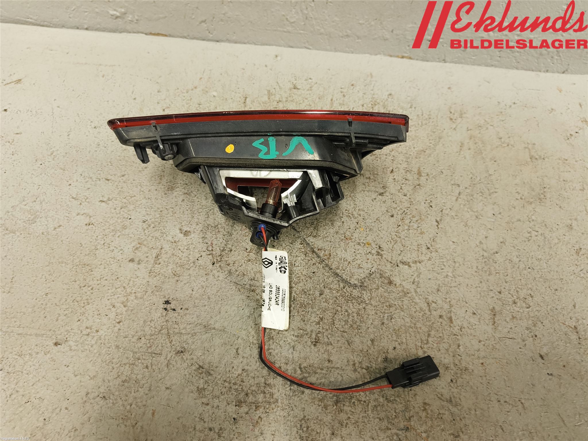 Renault CLIO IV 12-16 Bakljus Lucka Vä