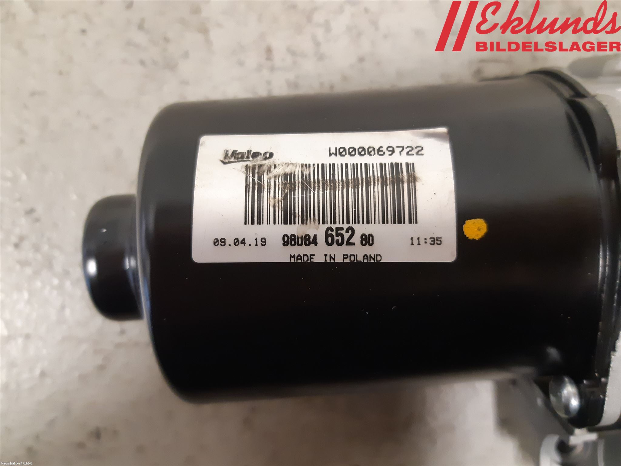 Peugeot EXPERT/E-EXPERT 17- Torkarmotor Vindruta